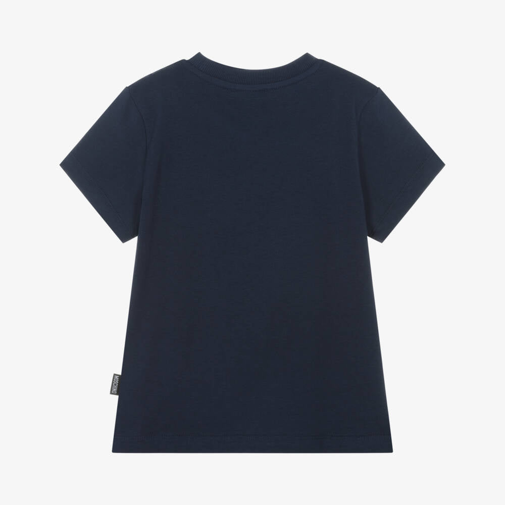 Boys & Girls Navy Blue Cotton T-Shirt
