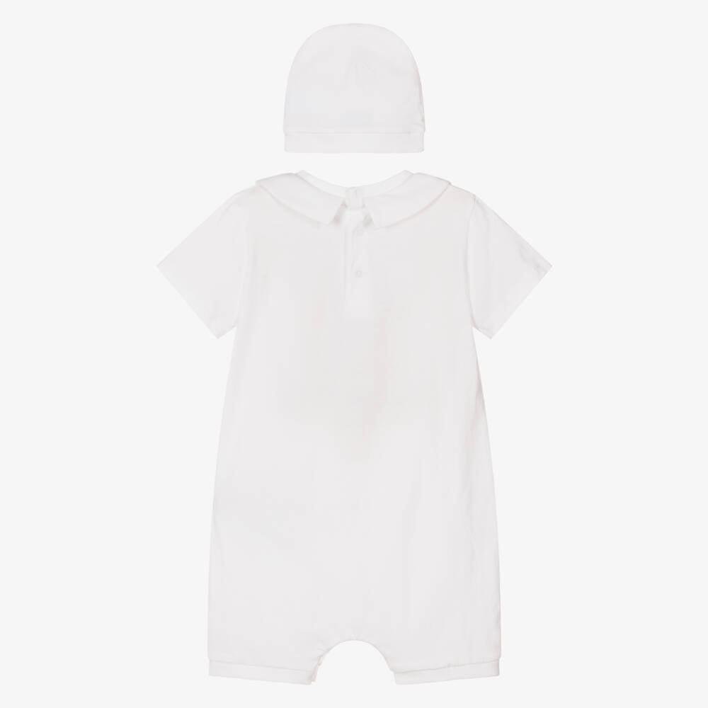 Baby Boys & Girls White Printed Cotton Babysuit Gift Set(2 Pack)