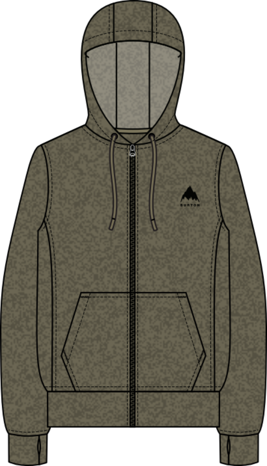 Men's Oak Full-Zip Fleece