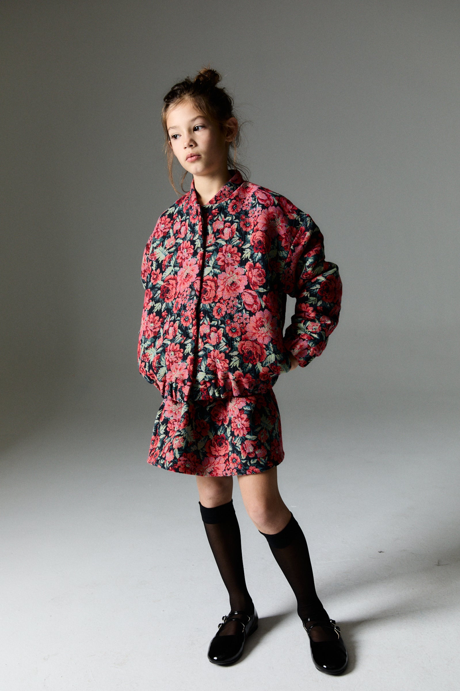 Girls Red Flower Skirt