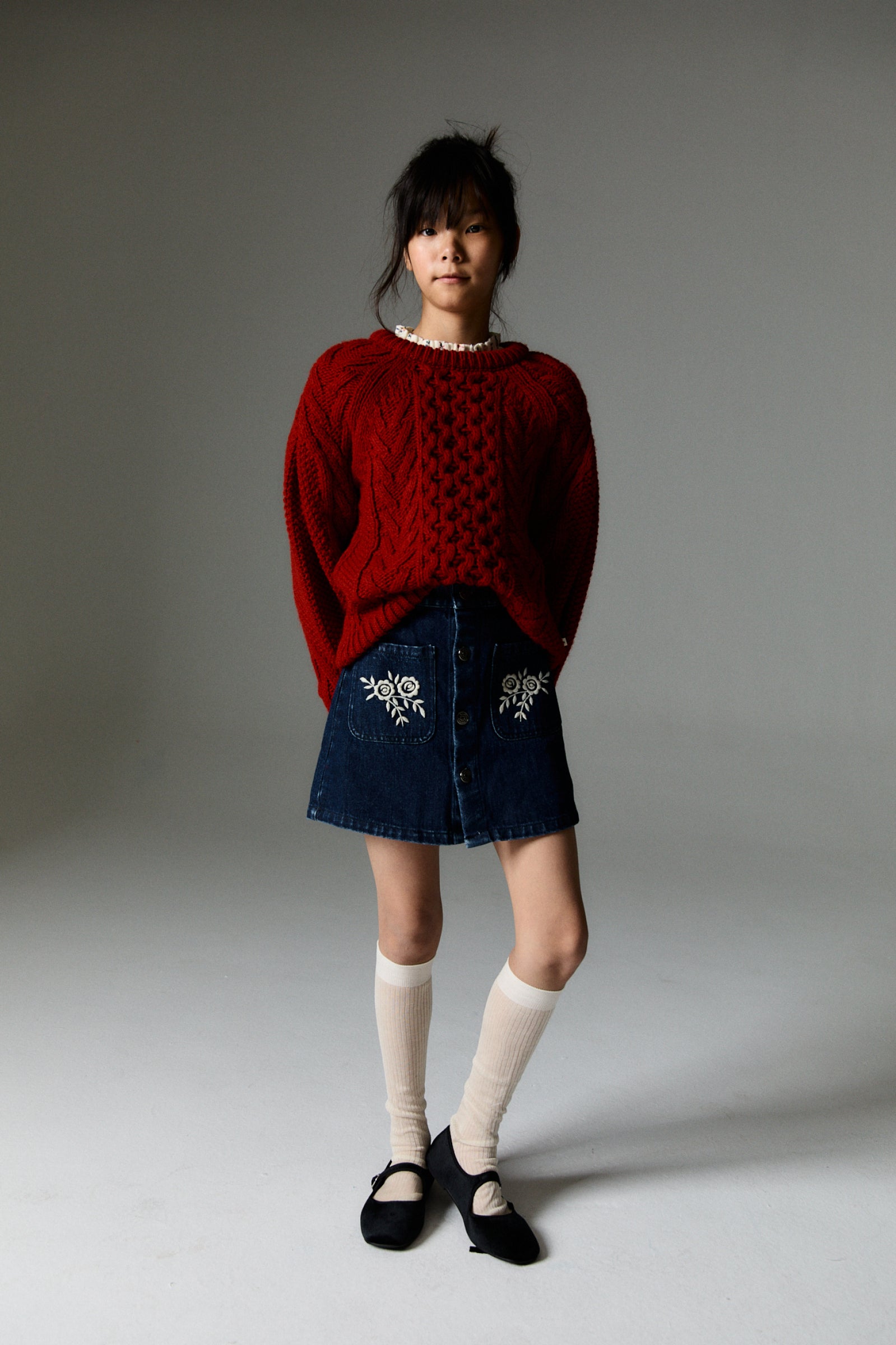 Girls Blue Denim Skirt