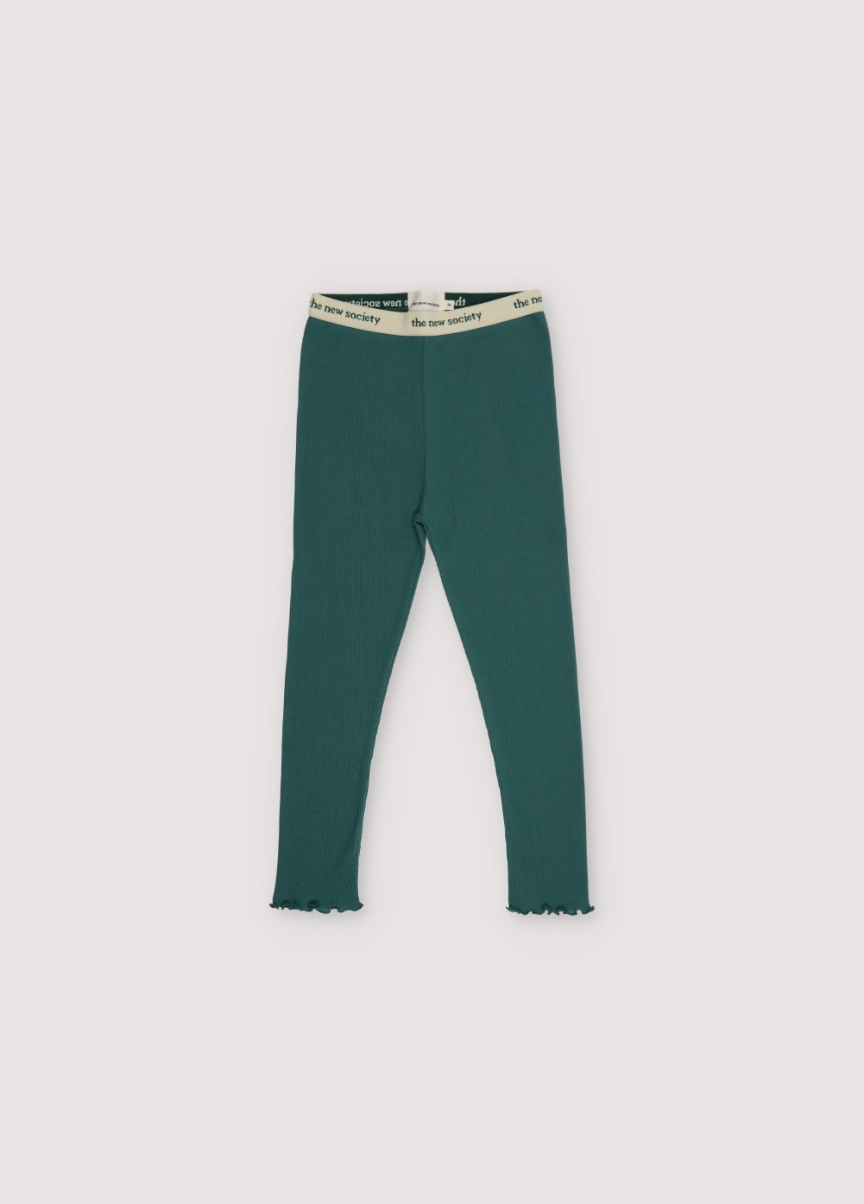 Girls Green Cotton Leggings