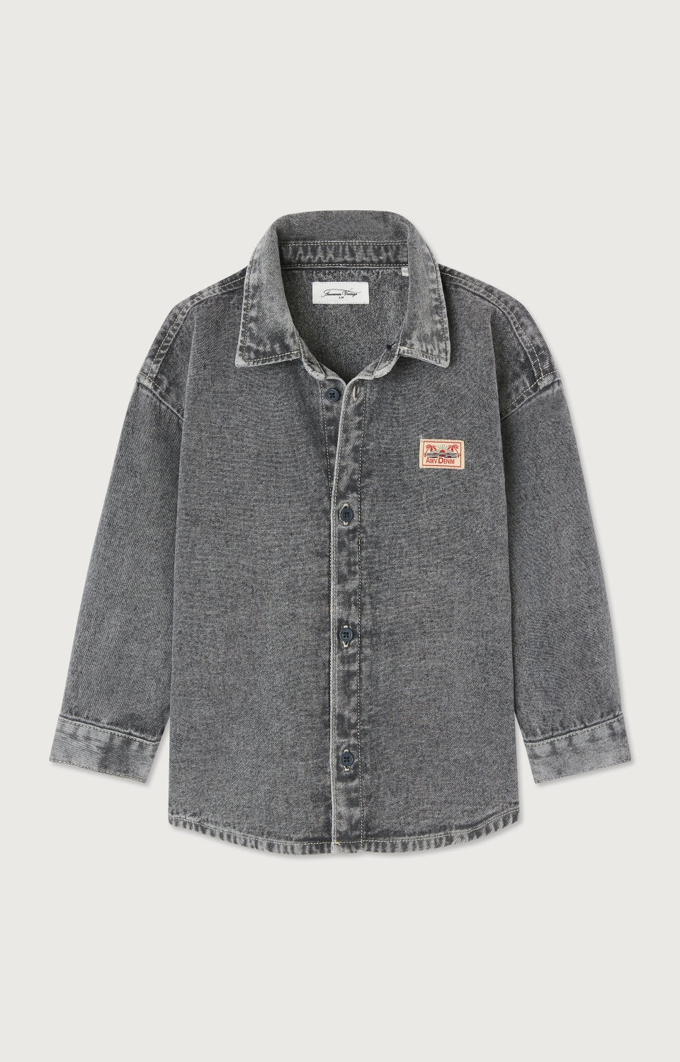 Boys & Girls Grey Denim Shirt