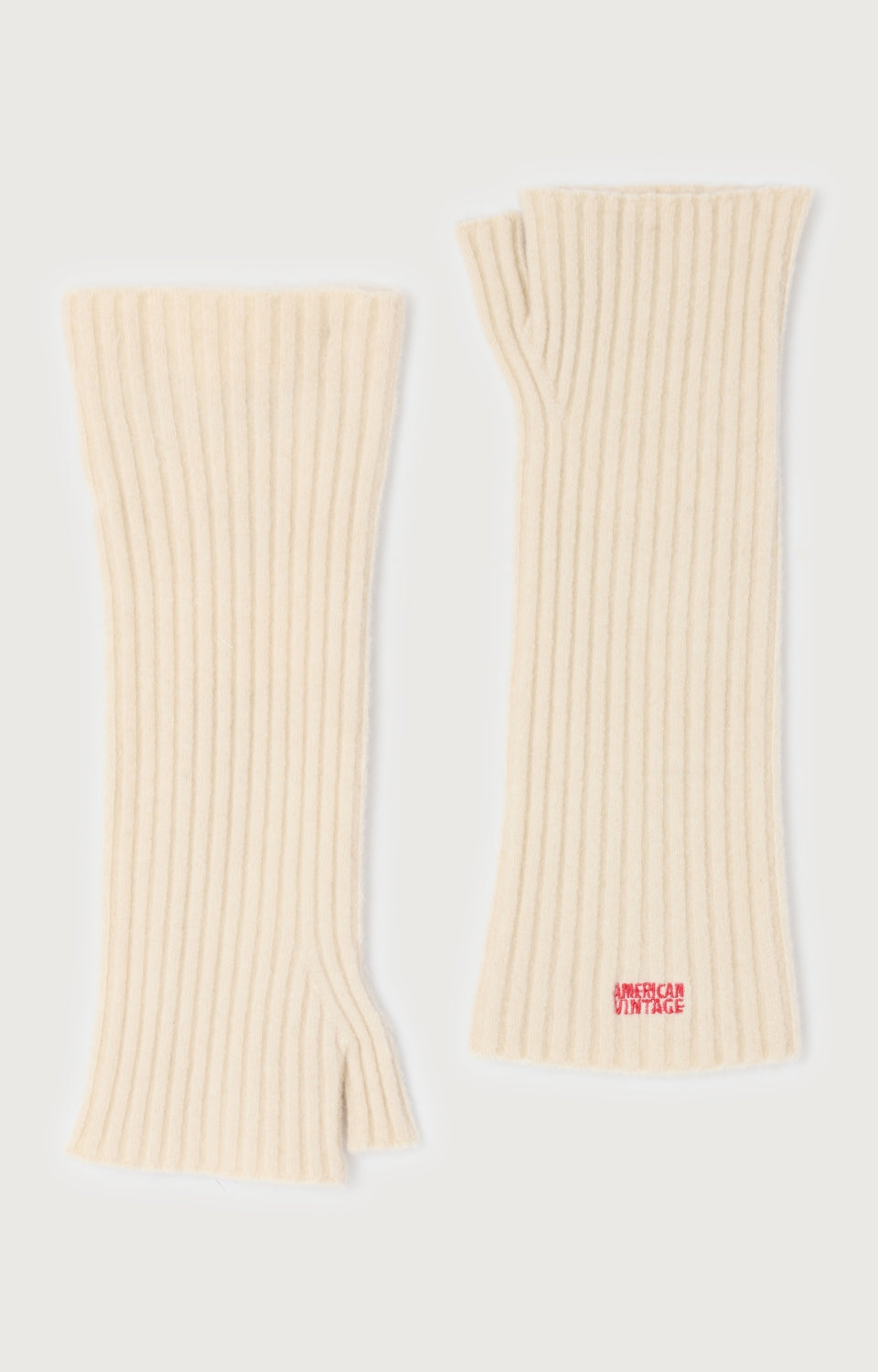 Women White Wool Gloves