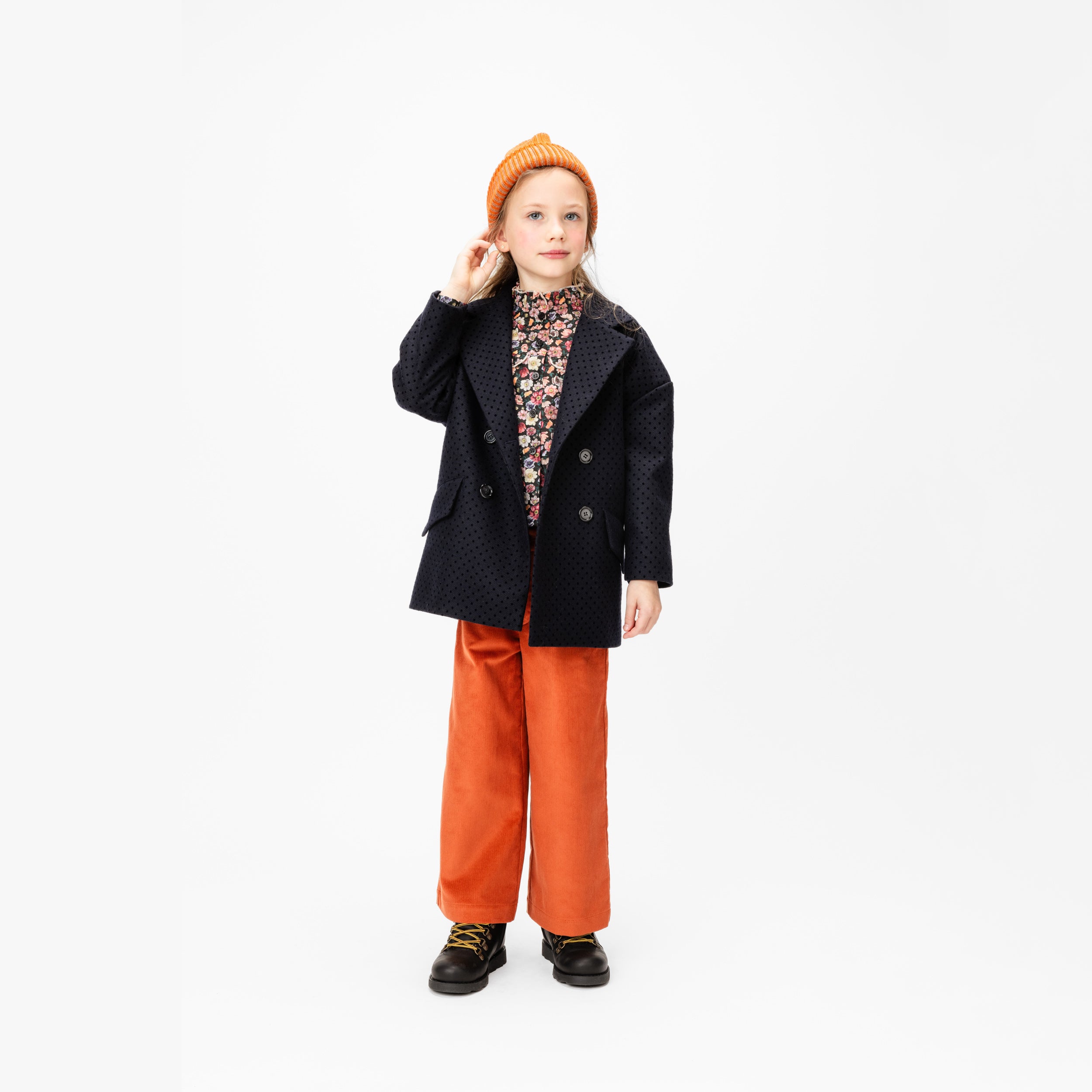 Boys & Girls Dark Blue Wool Suit