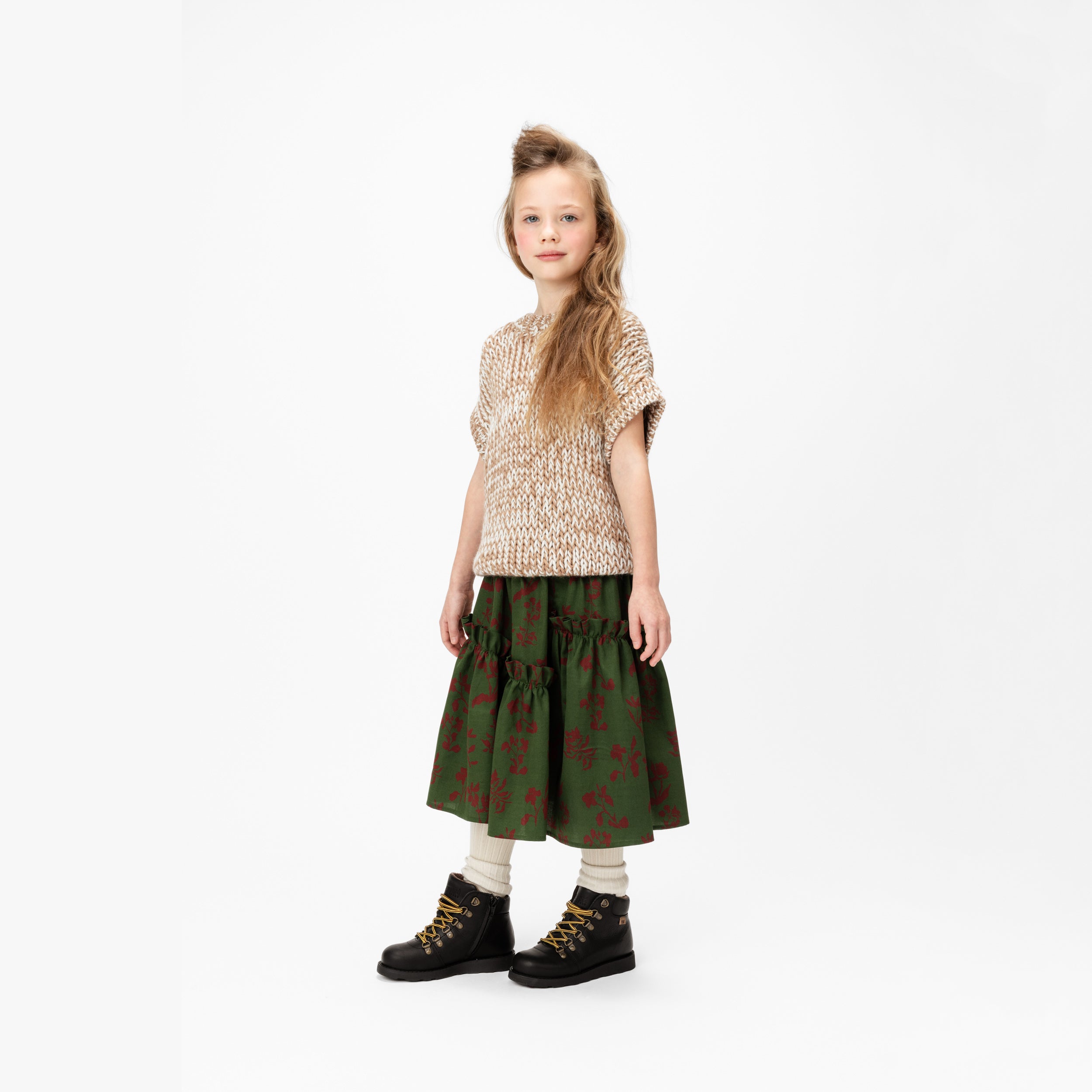 Boys & Girls Brown Wool Vest