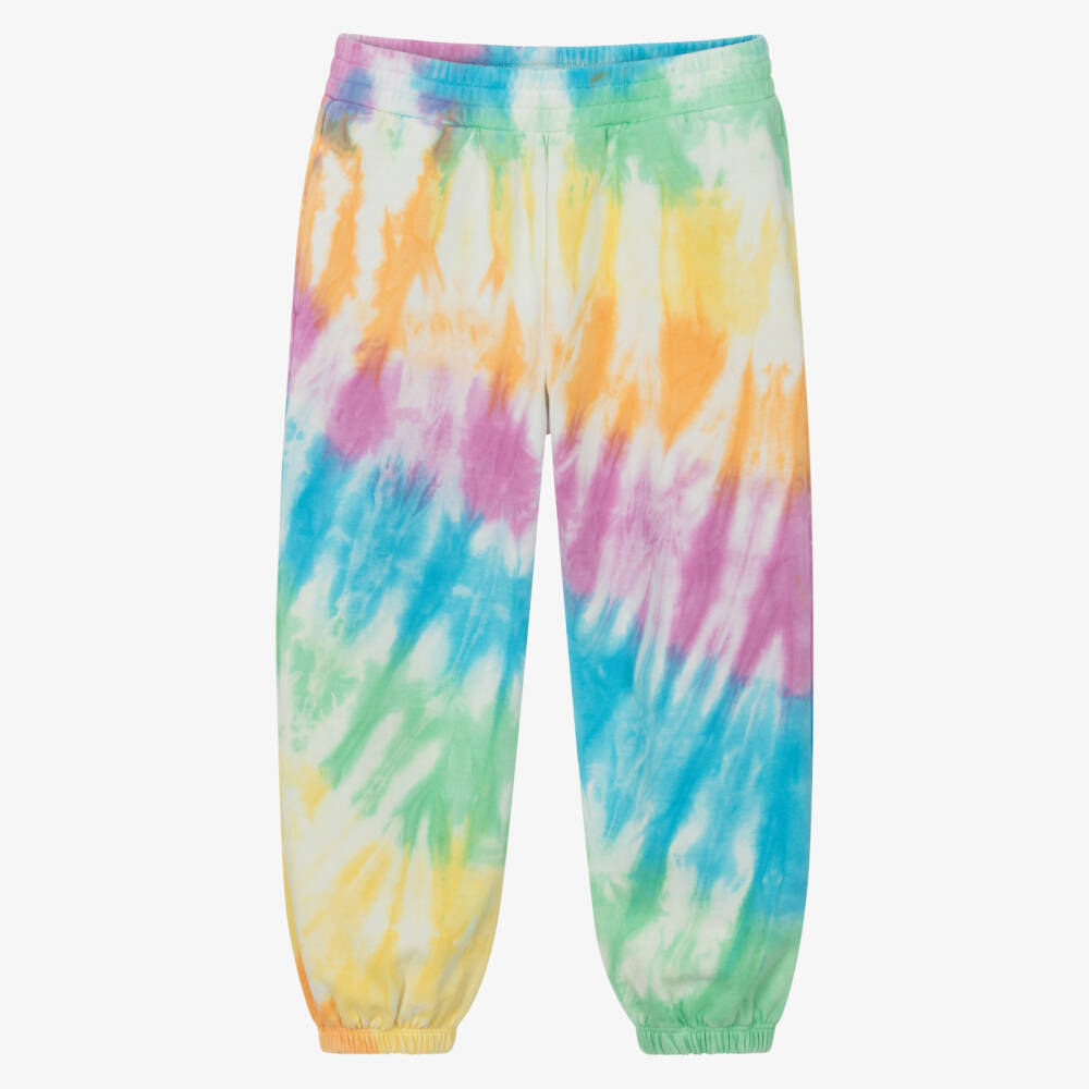 Girls Multicolor Tie-Dye Cotton Trousers