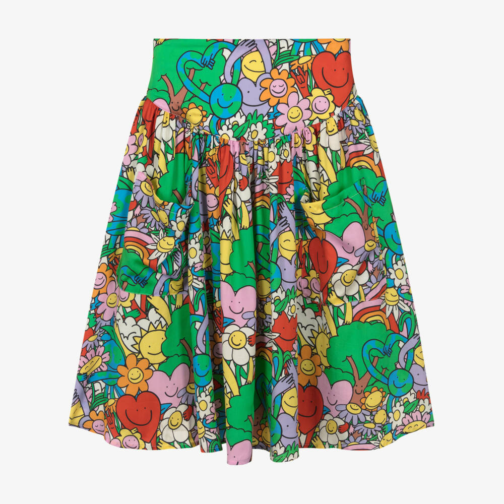 Girls Multicolor Sunflower Skirt