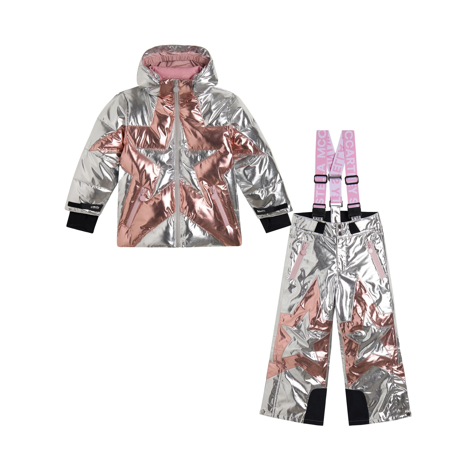 Girls Silver Ski Set