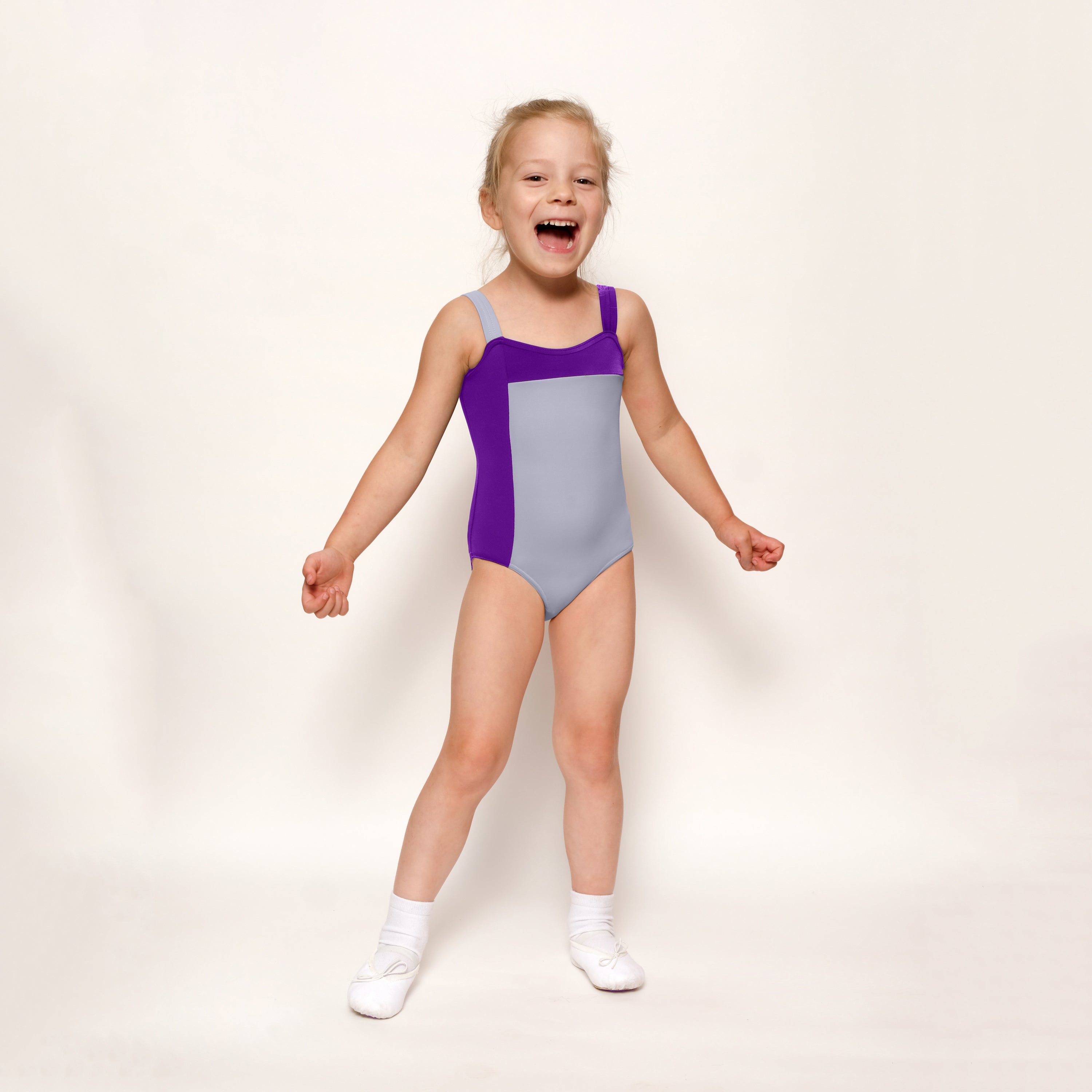 Girls Grey Ballet Onesies