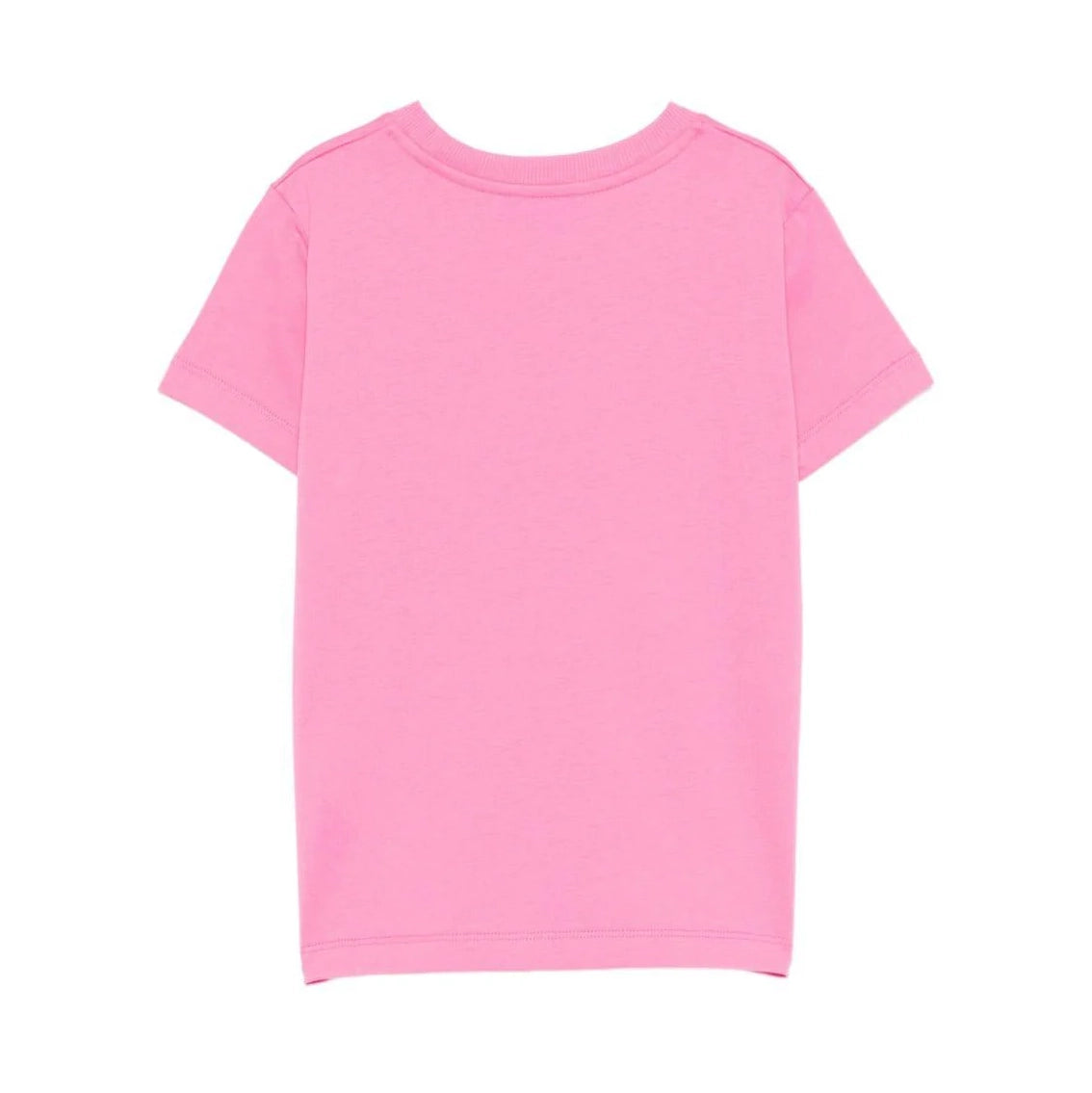 Girls Pink Embroidered Bear Cotton T-Shirt