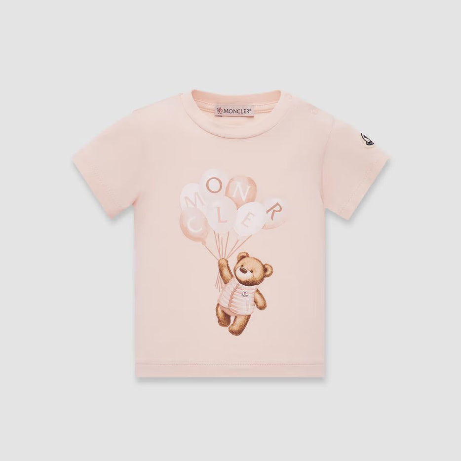 Baby Girls Pink Printed Cotton T-Shirt
