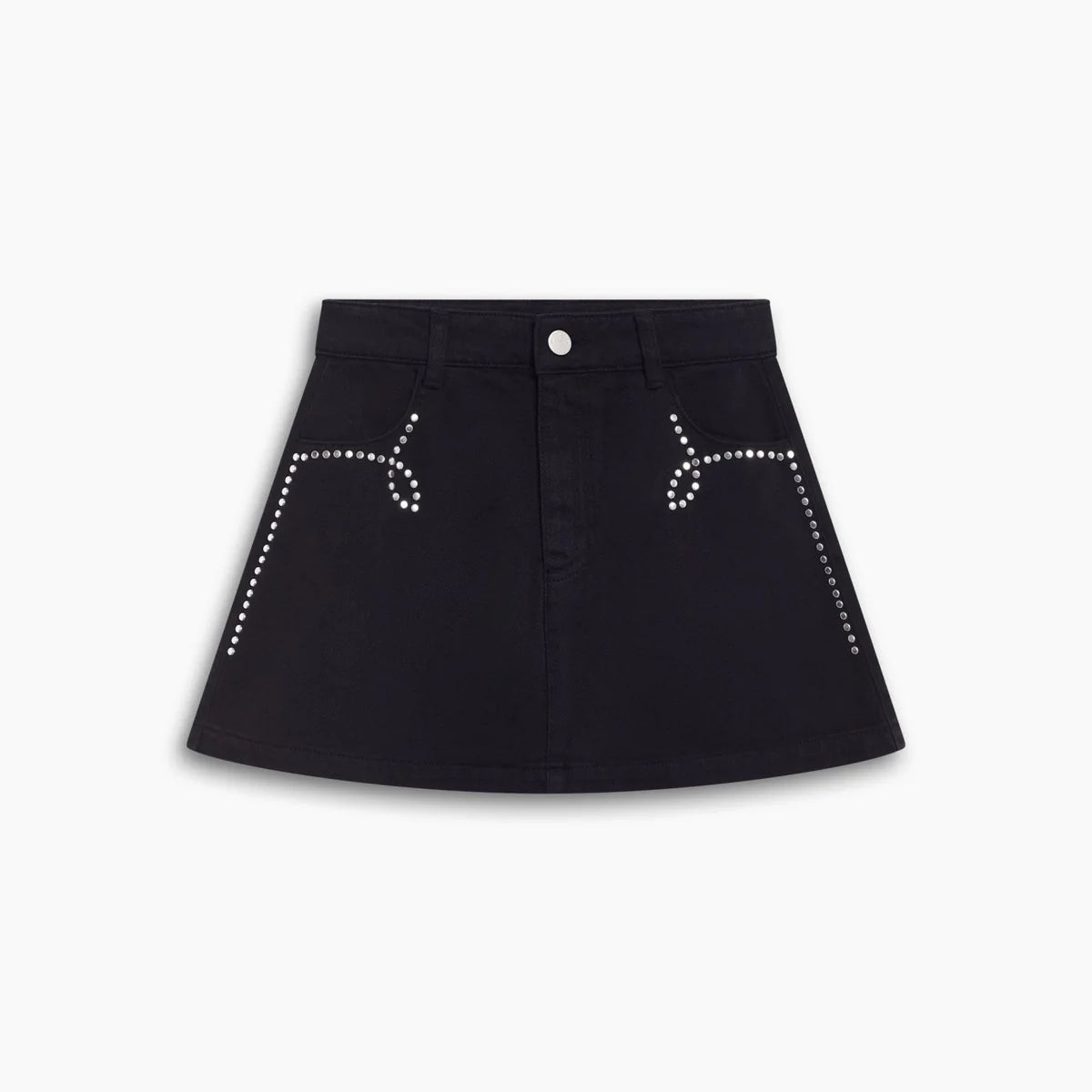 Girls Black Cotton Skirt