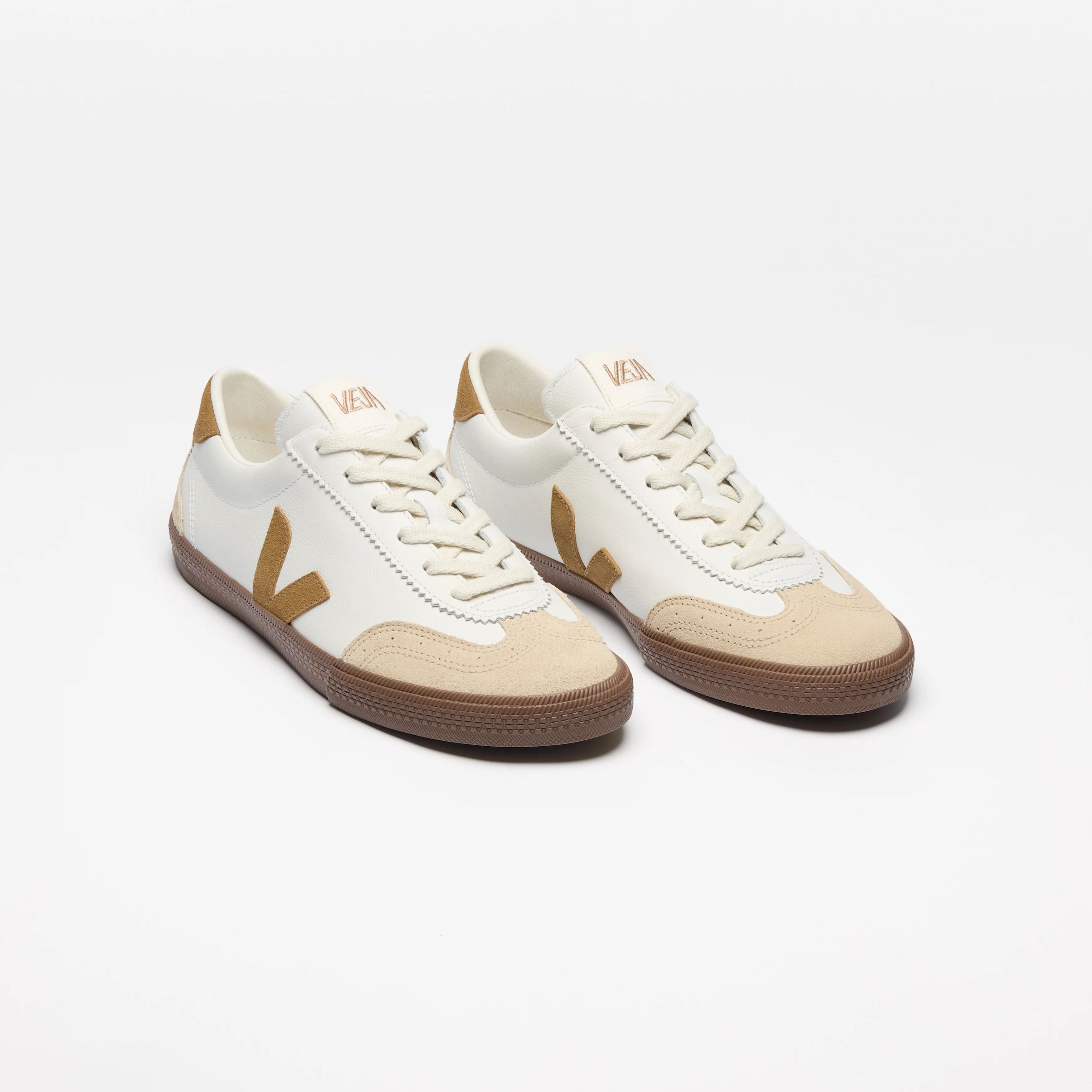Adult White & Beige "Volley" Shoes