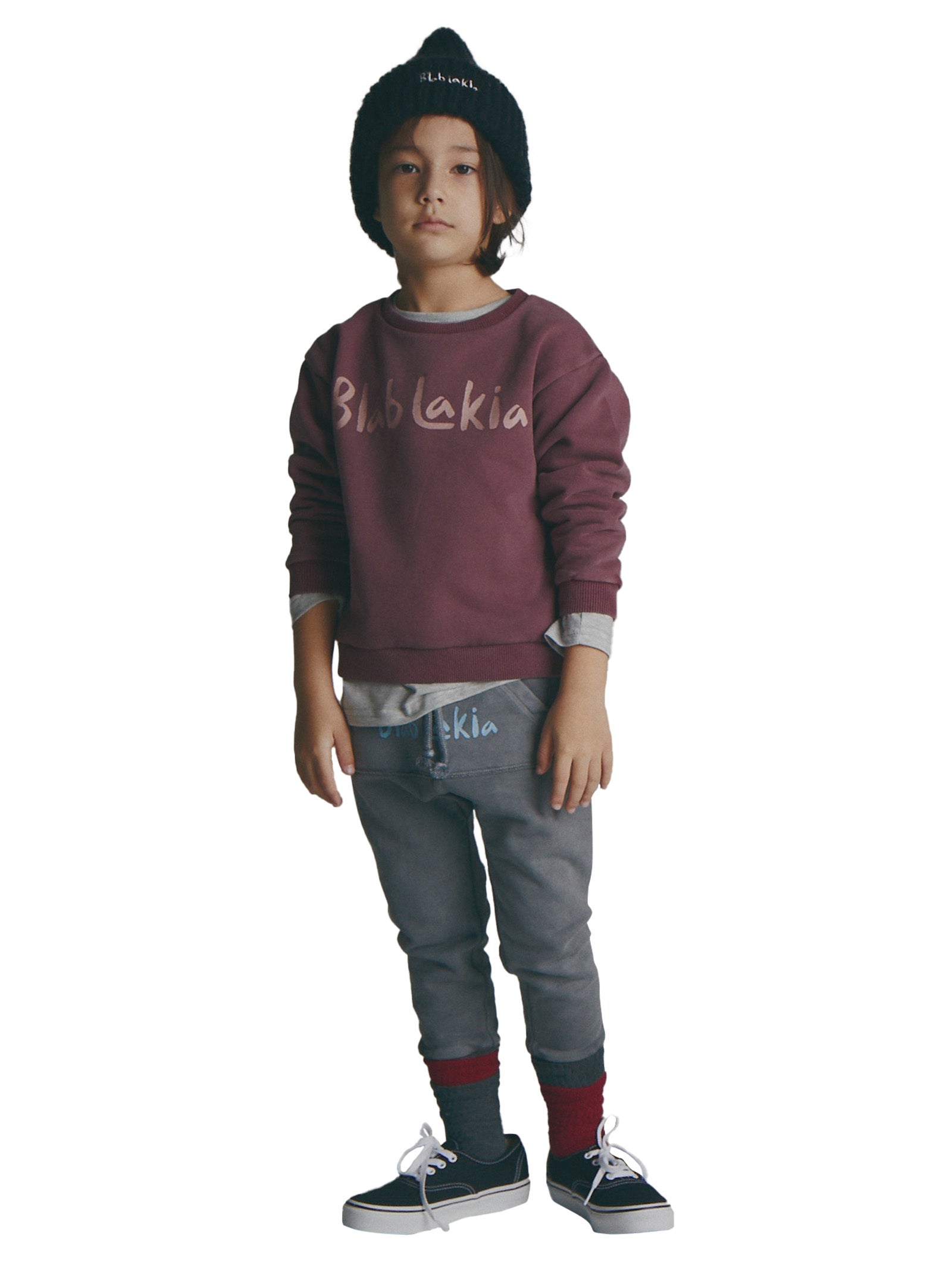 Boys & Girls Black Logo Cotton Trousers