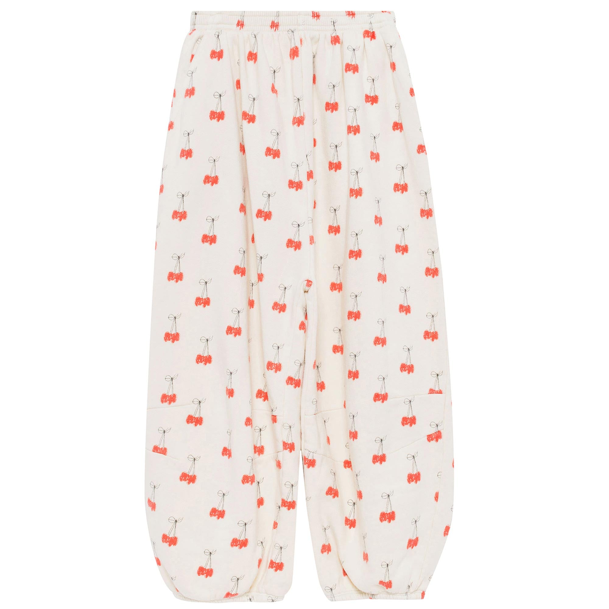 Girls White Cherries Cotton Pants