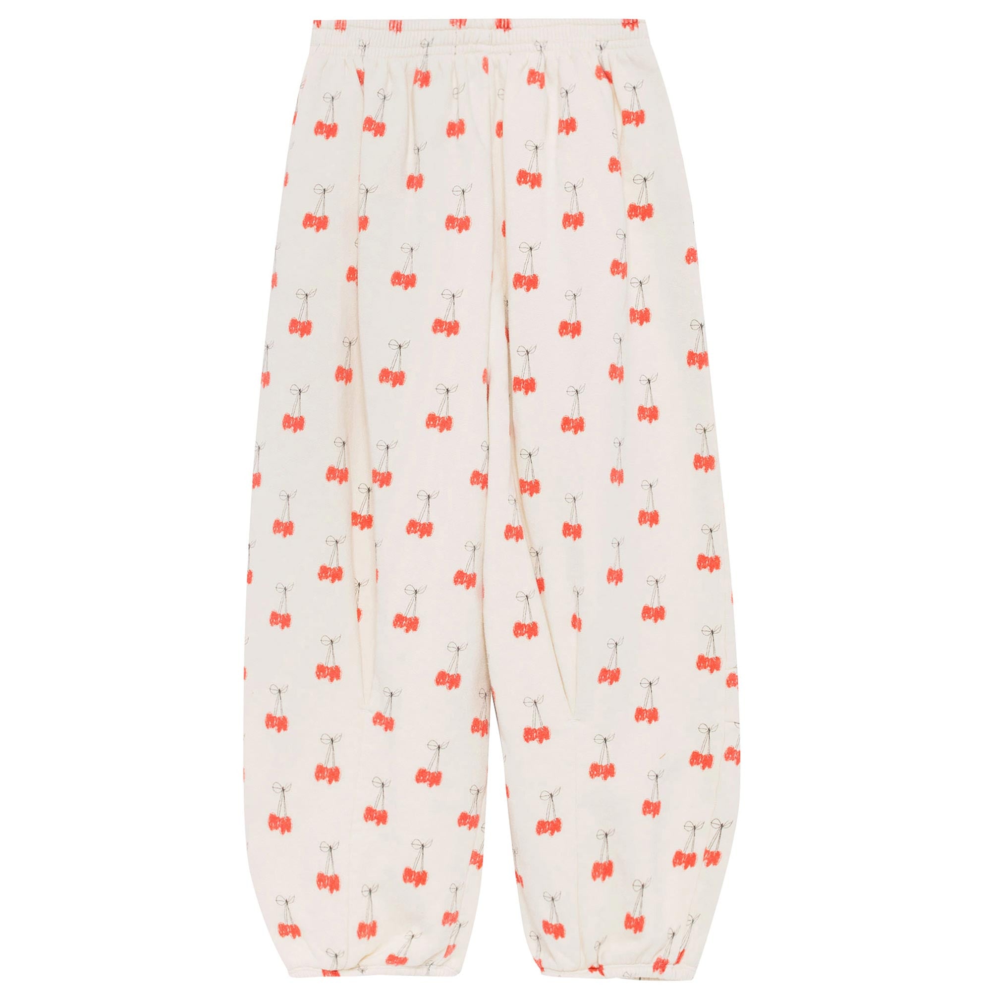 Girls White Cherries Cotton Pants