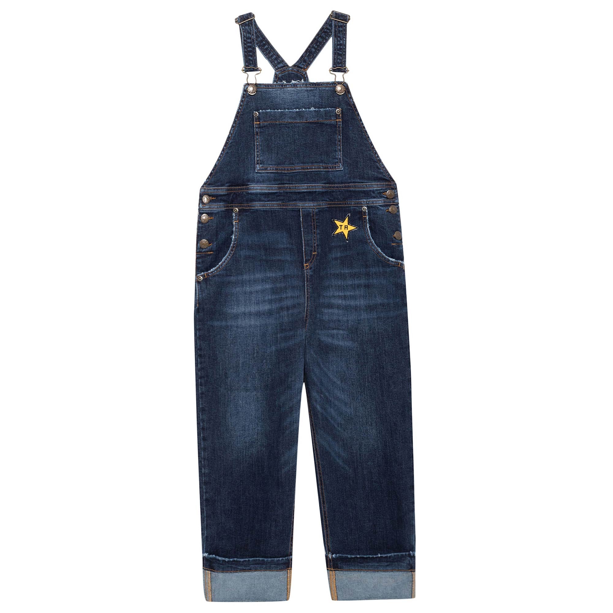 Girls Blue Denim Romper