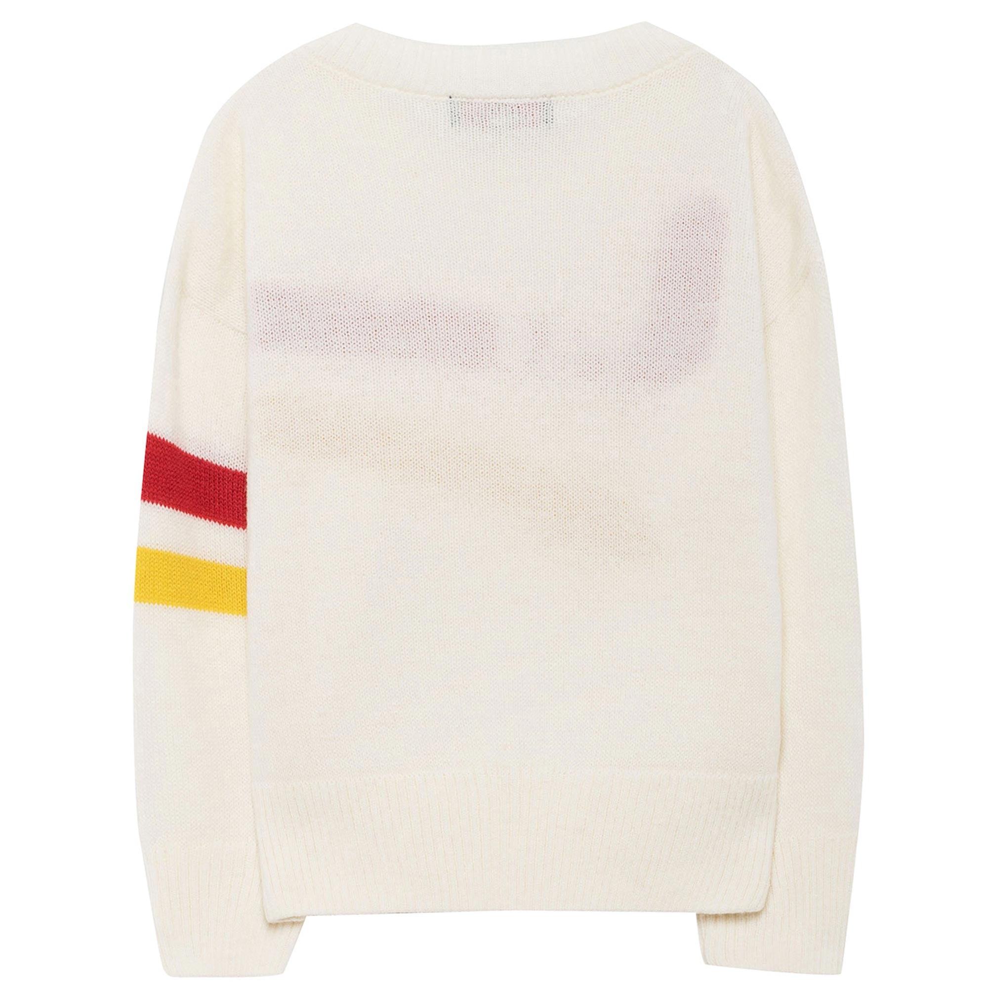Girls White Logo Sweater