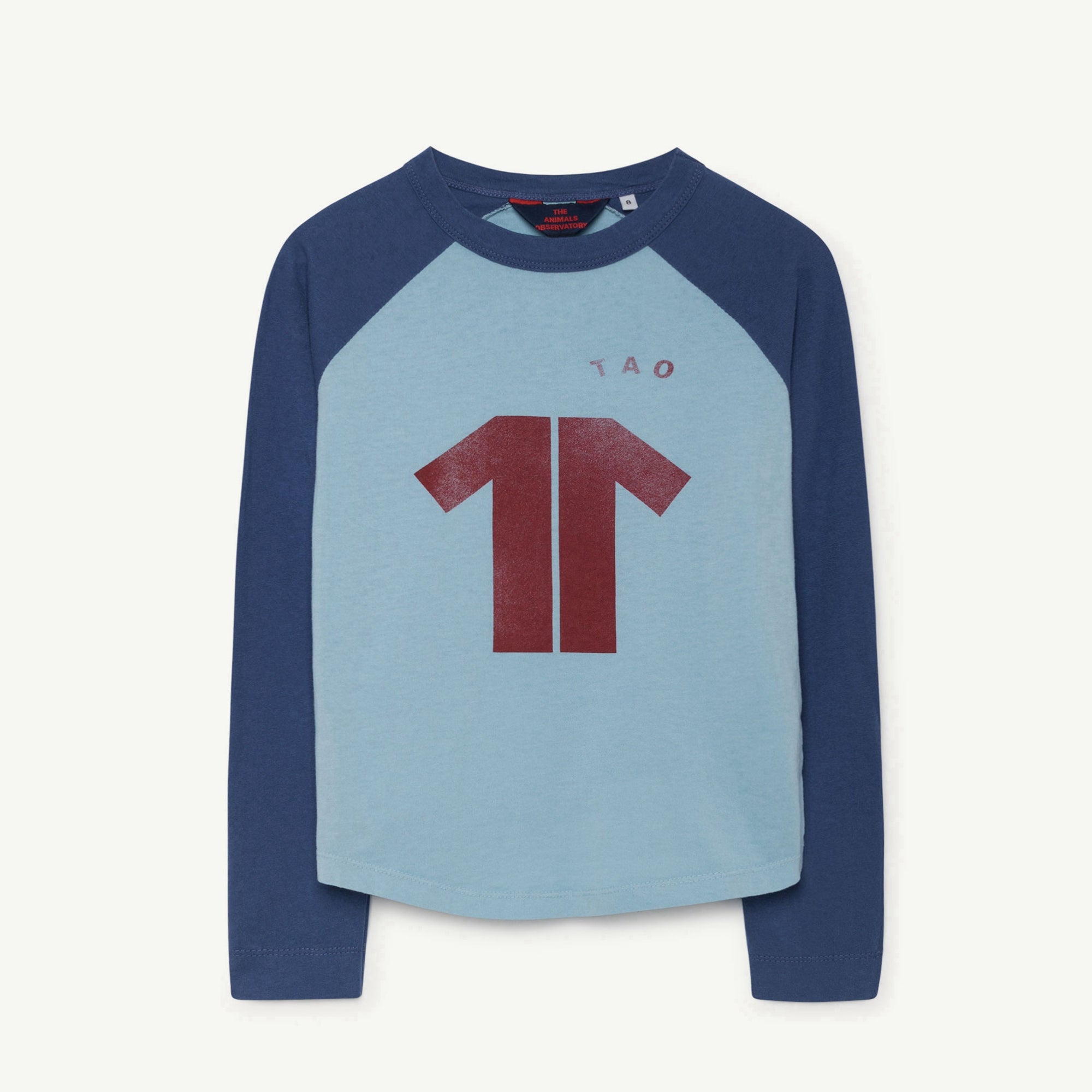 Girls & Boys Blue Maroon Cotton T-shirt