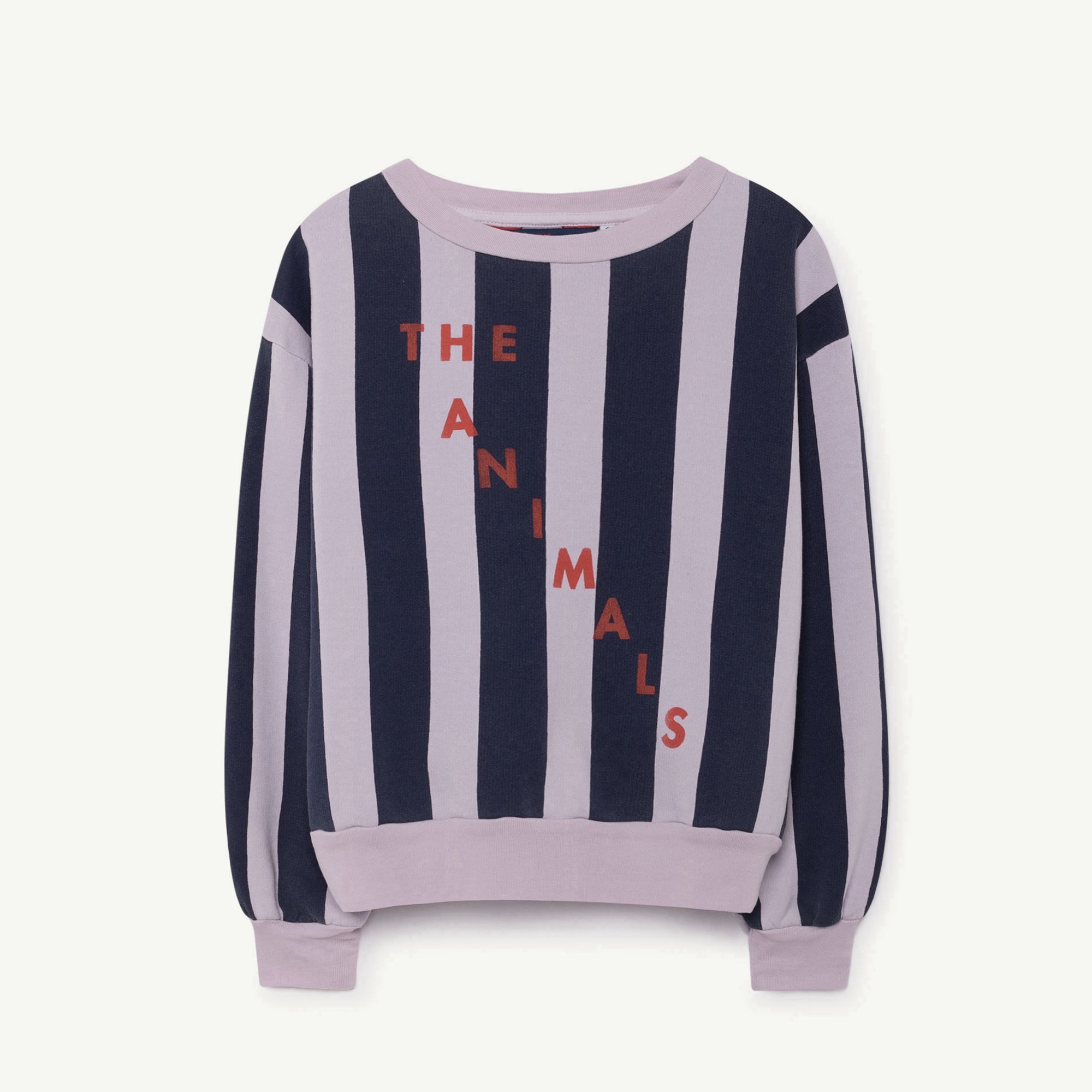 Boys & Girls Purple Navy Striped Cotton Sweatshirt