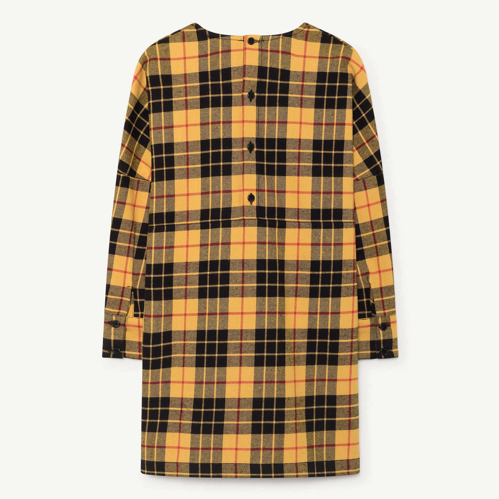 Girls Yellow Check Dress