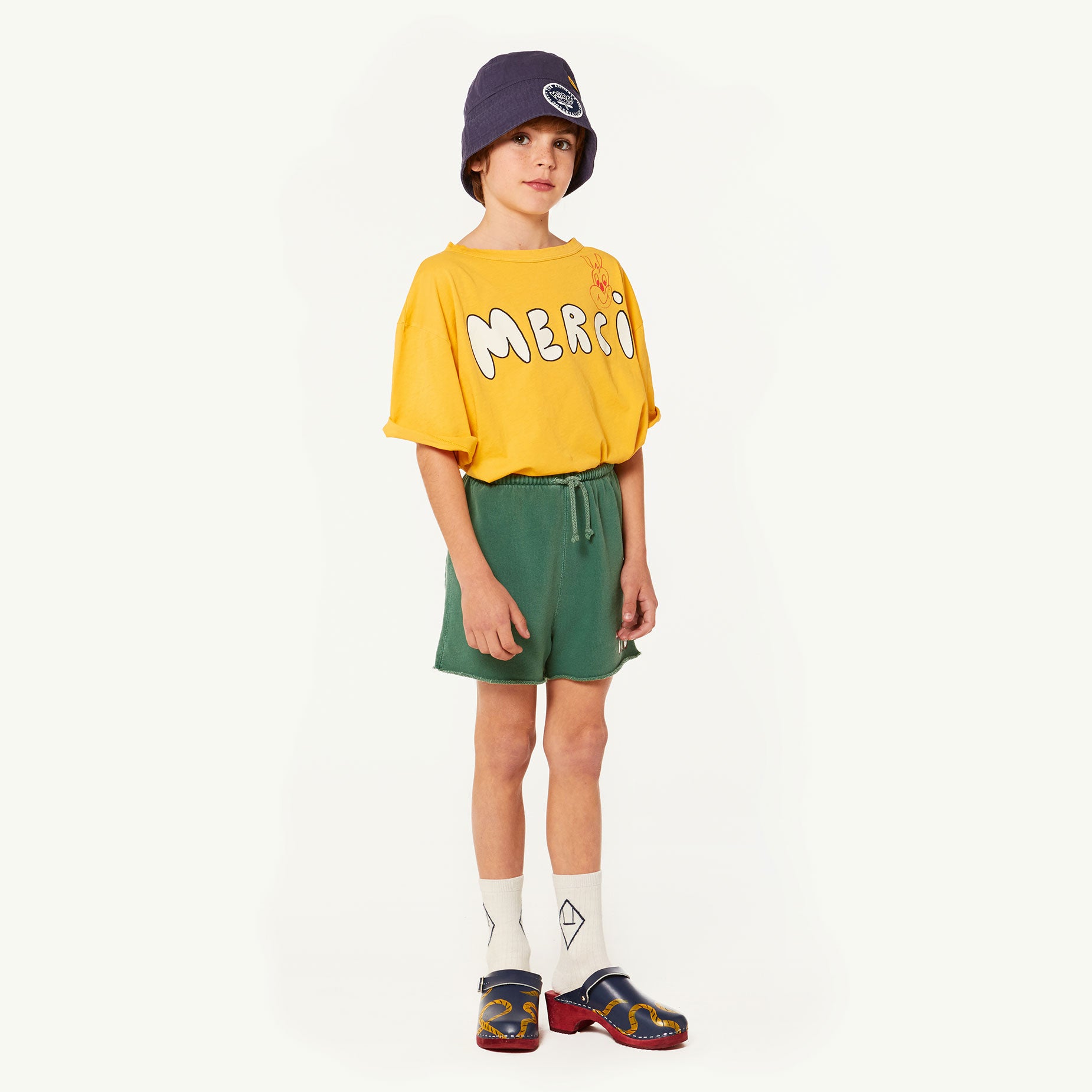 Girls Yellow Merci Cotton T-shirt