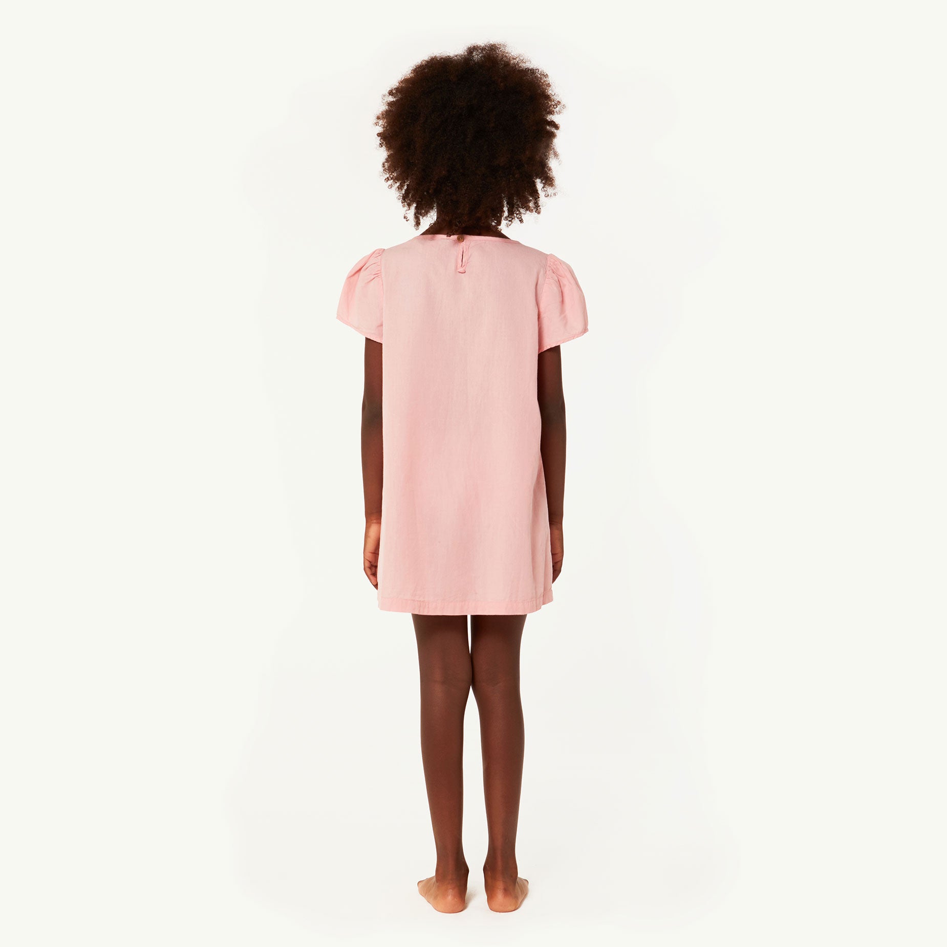 Girls Pink Landscape Cotton Dress