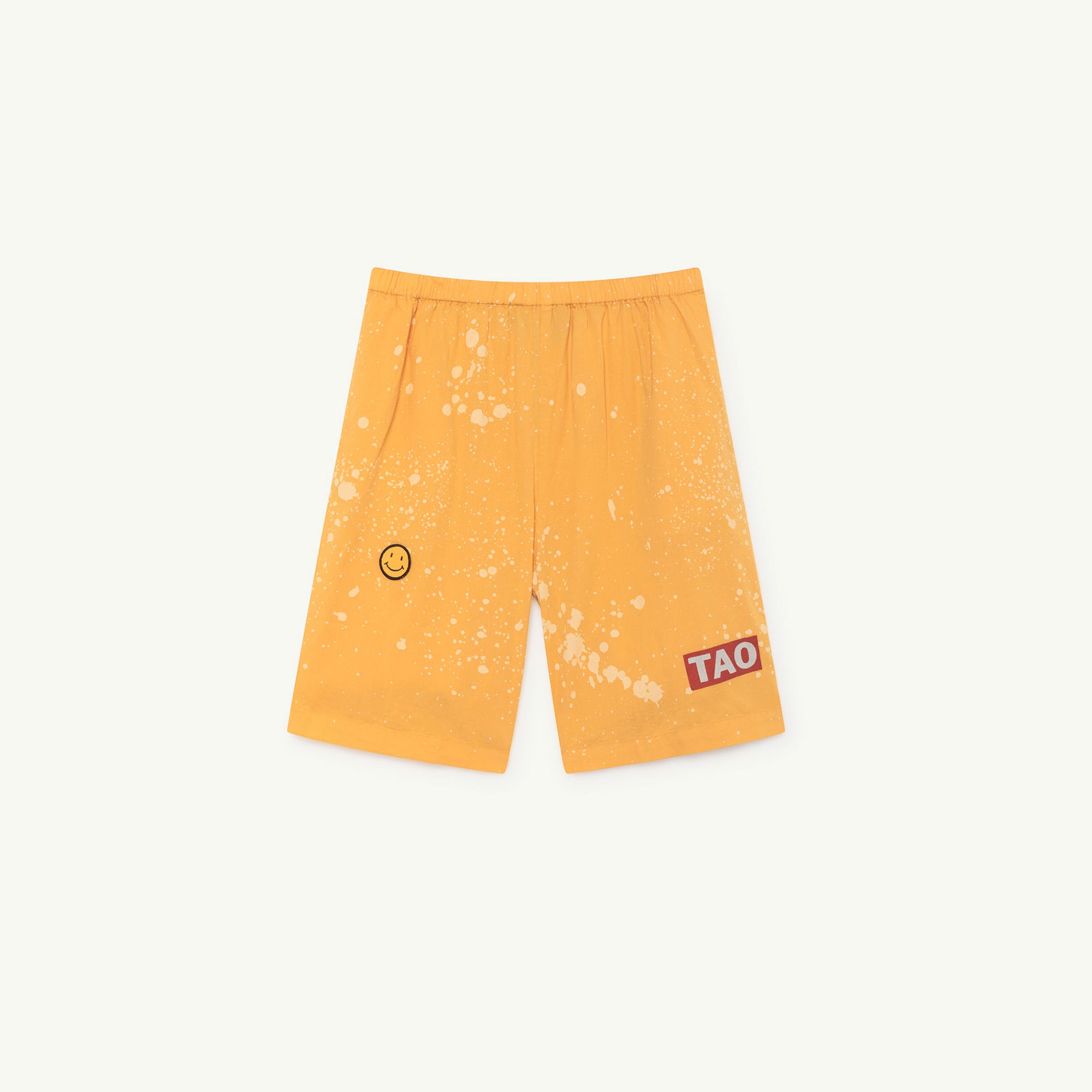 Girls Yellow Cotton Shorts