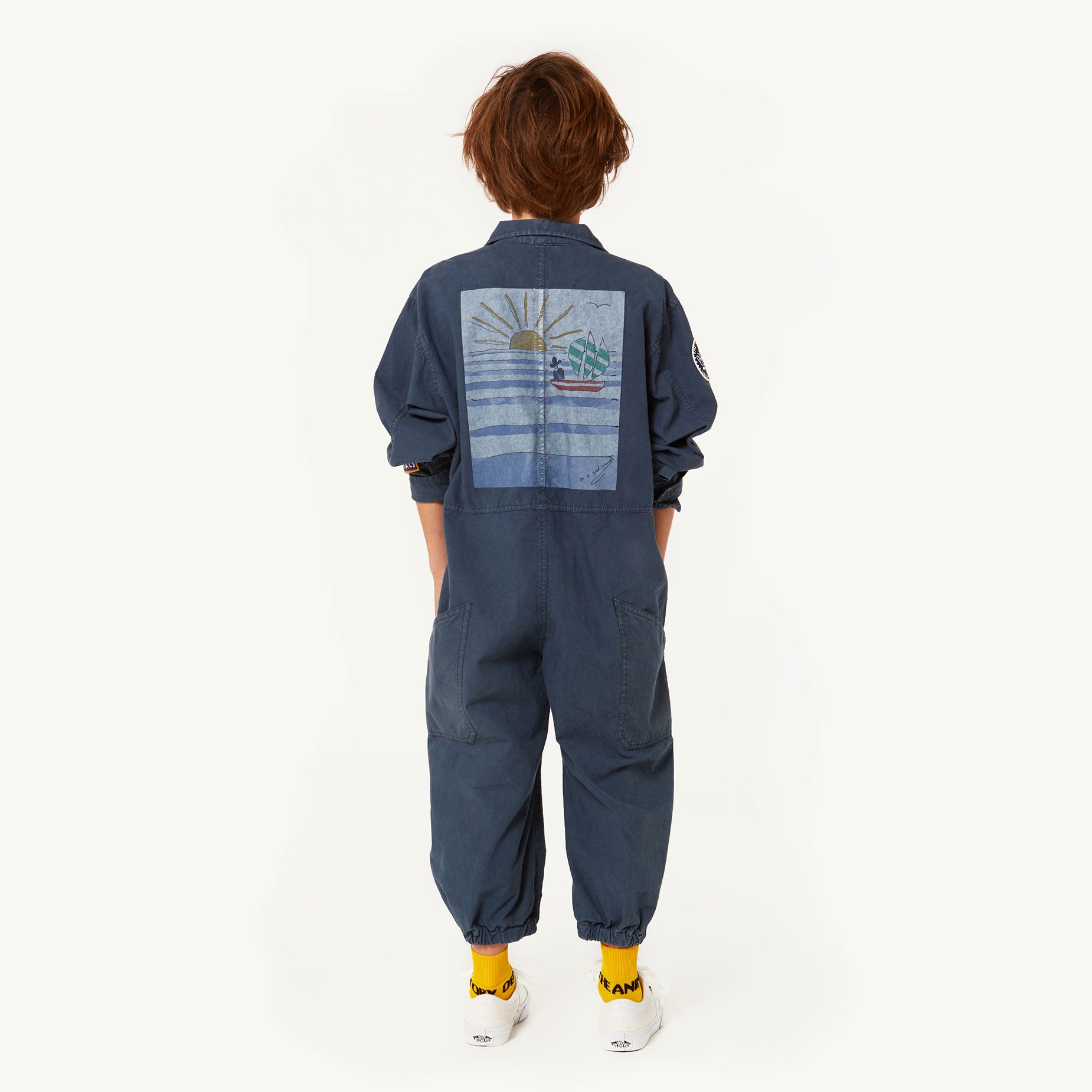 Boys & Girls Blue Cotton Jumpsuit