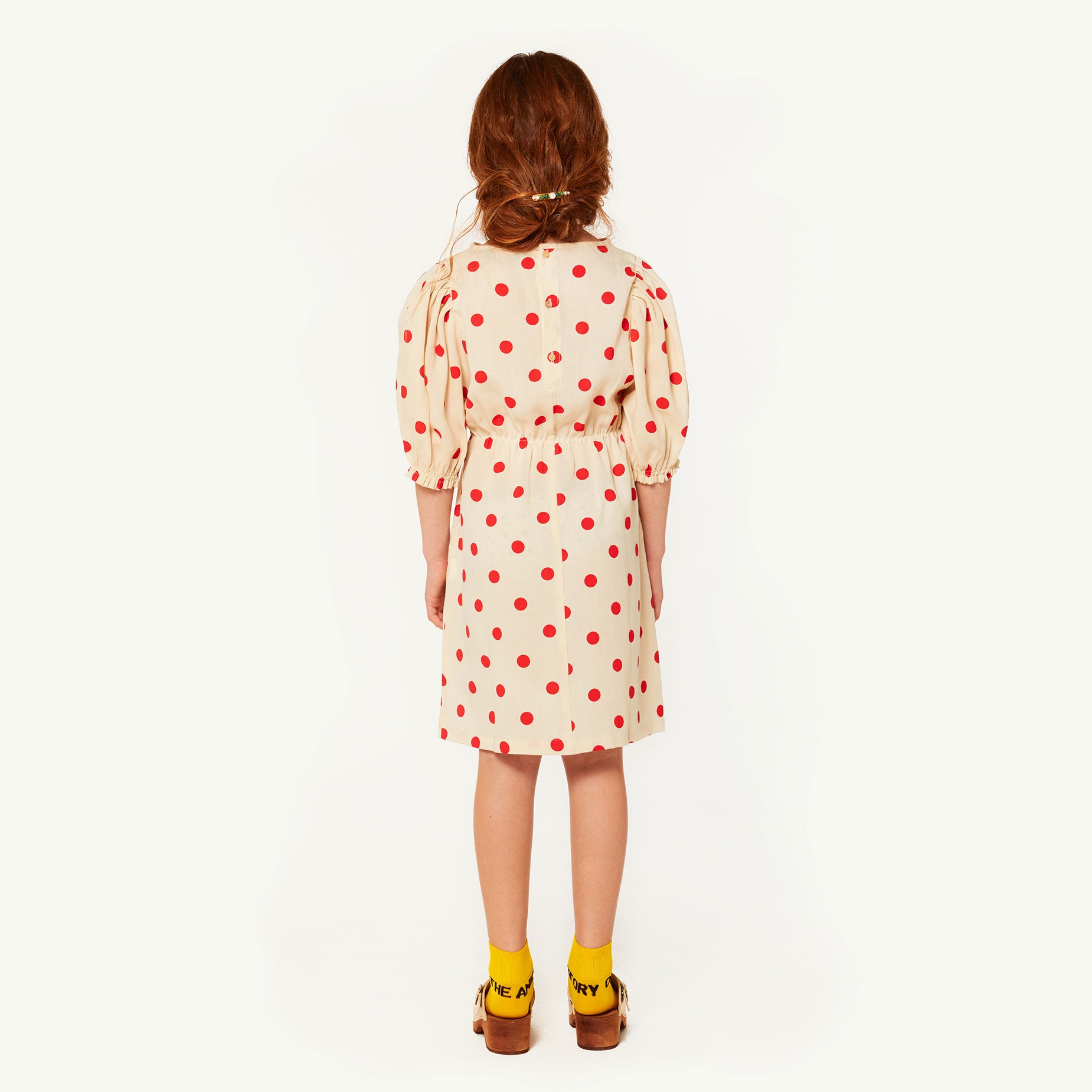 Girls White Polka Dots Dress