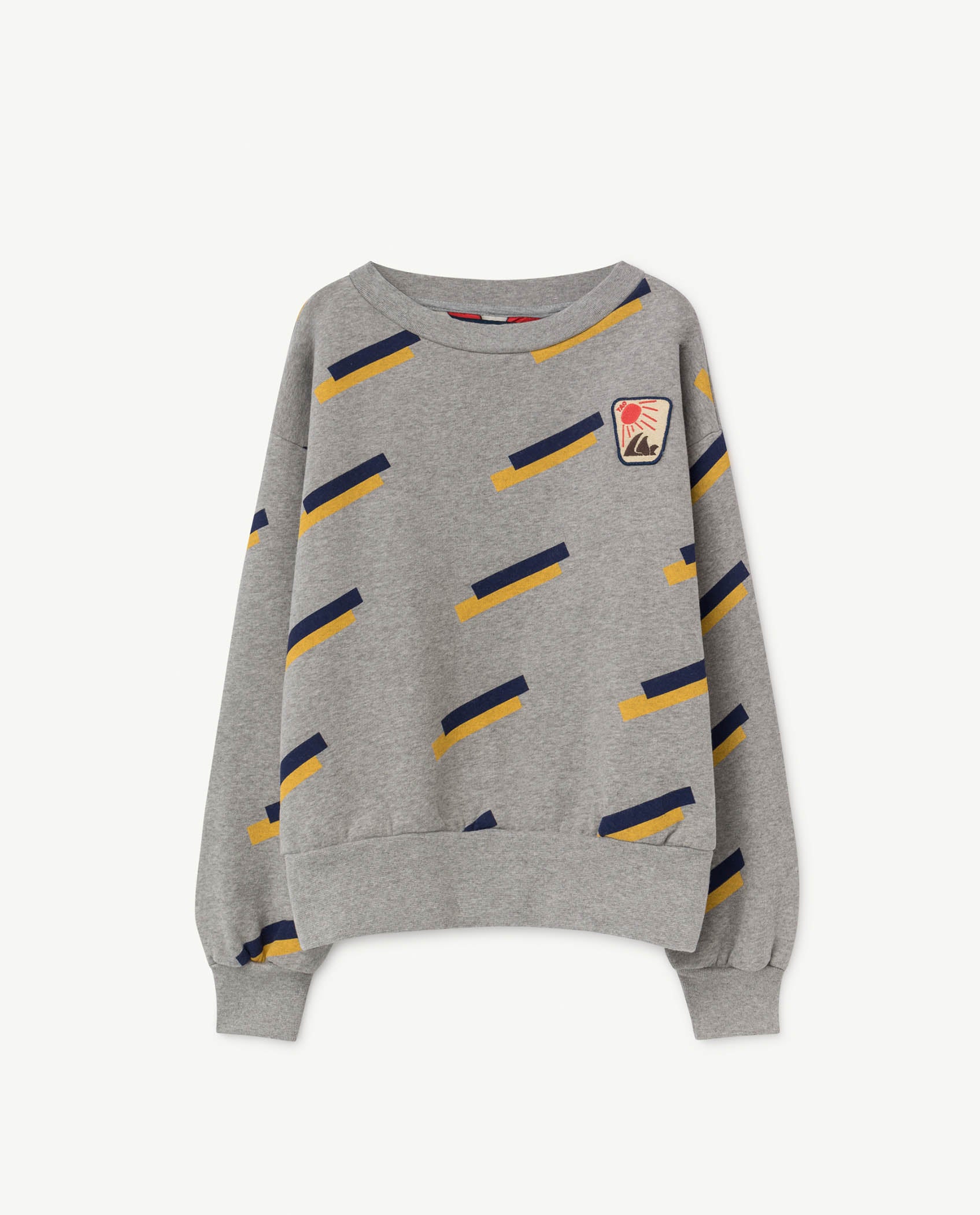 Boys & Girls Grey Printed Cotton Sweatshirt