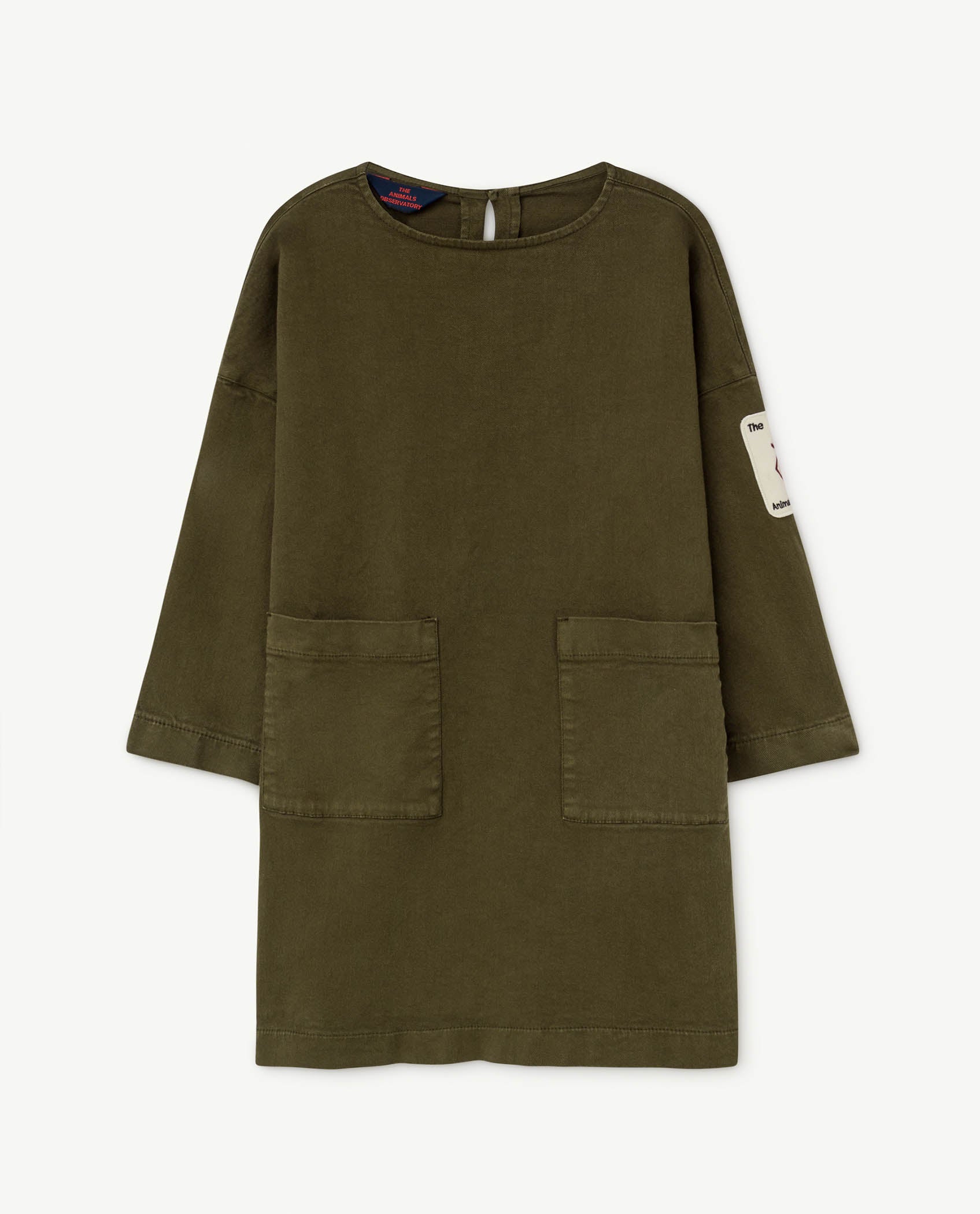 Girls Green Pocket Cotton Dress