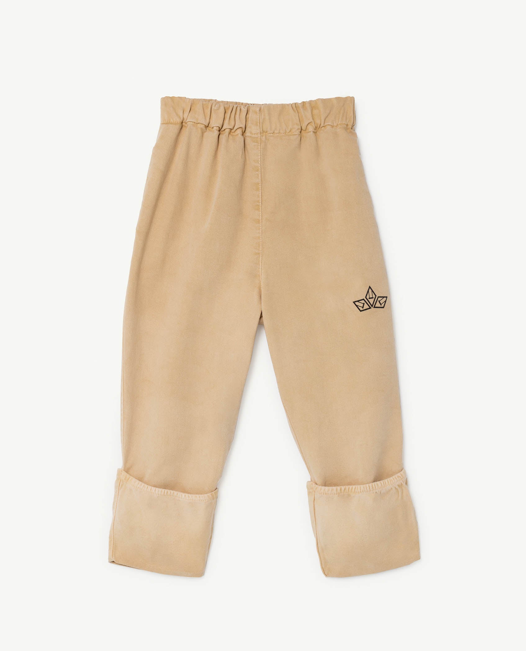 Boys & Girls Beige Logo Cotton Trousers