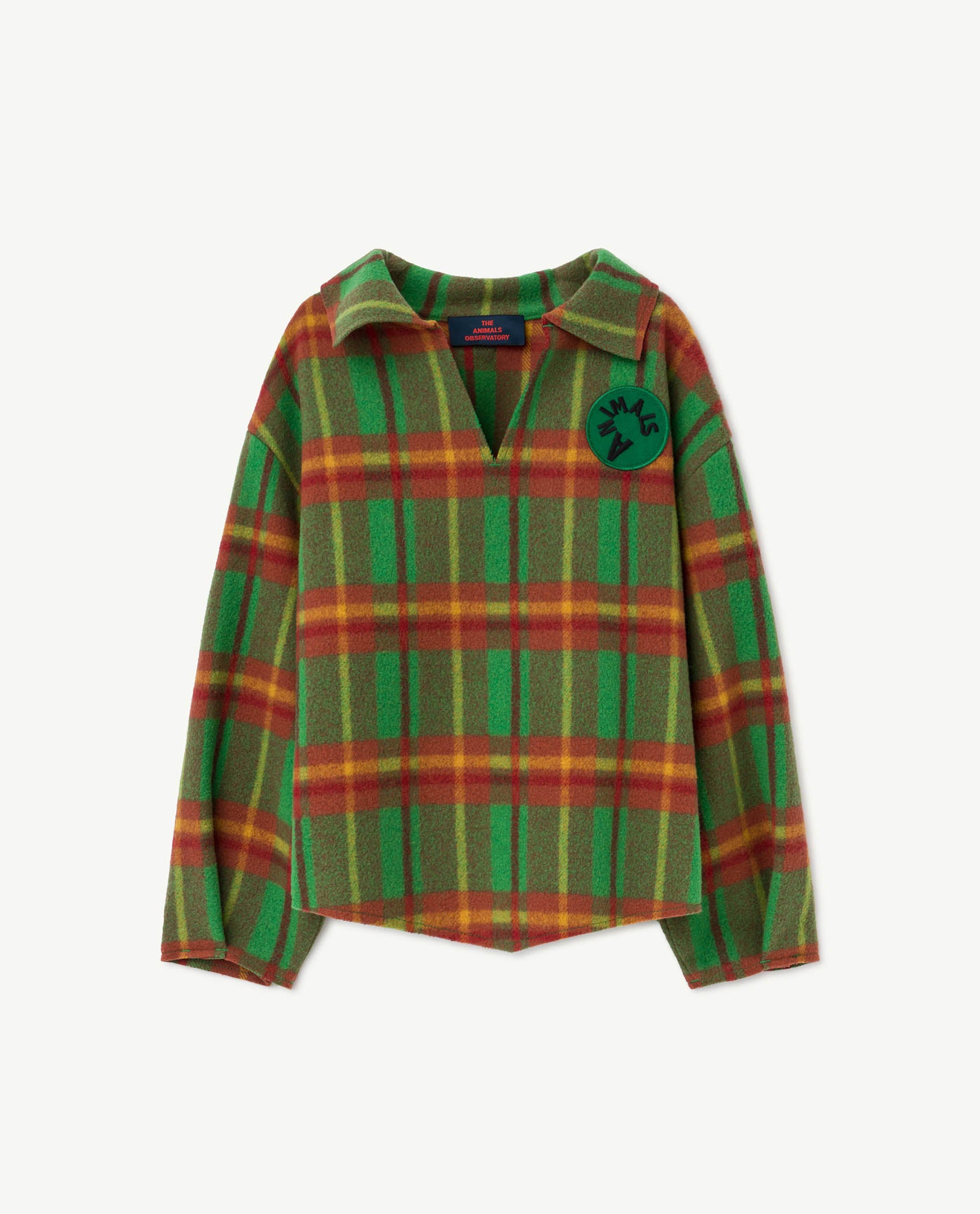 Boys & Girls Green Check Wool Shirt