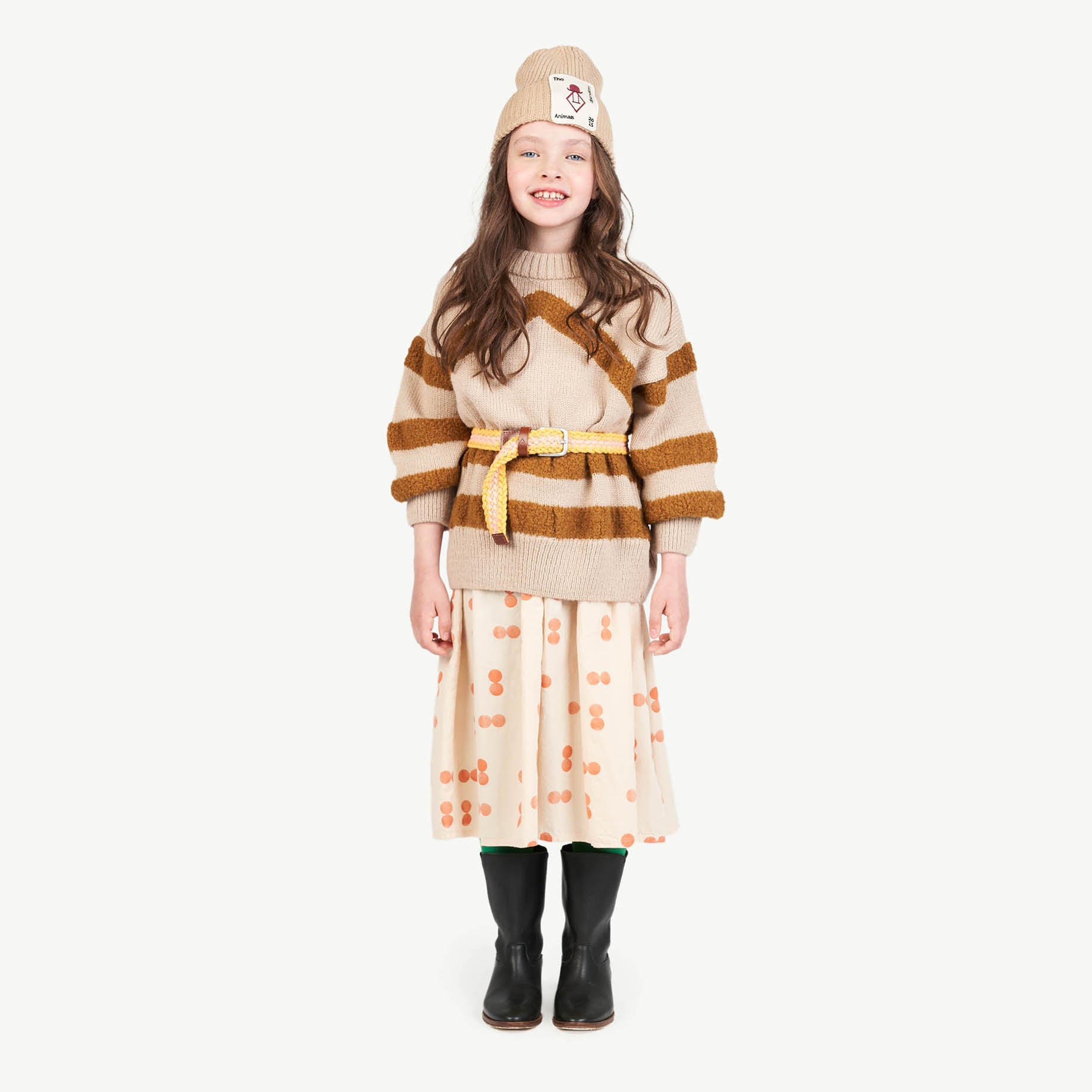 Boys & Girls Brown Cotton Hat