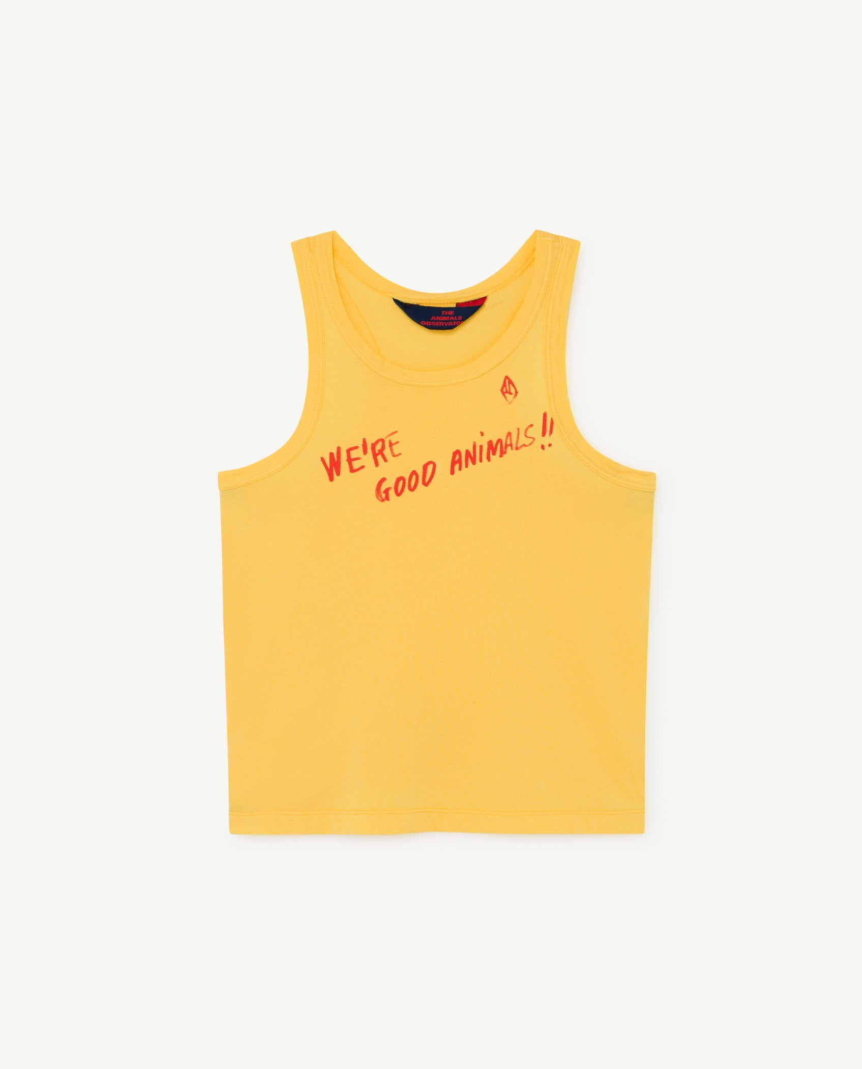 Boys & Girls Yellow Logo Cotton Tank Top