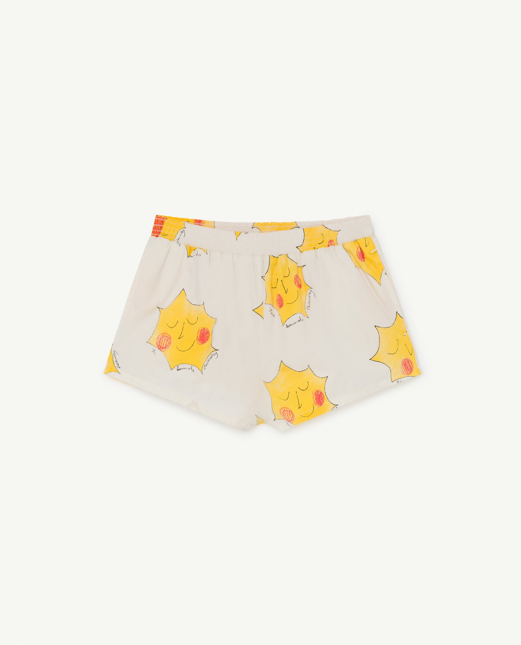 Boys White Sun Cotton Swim Shorts