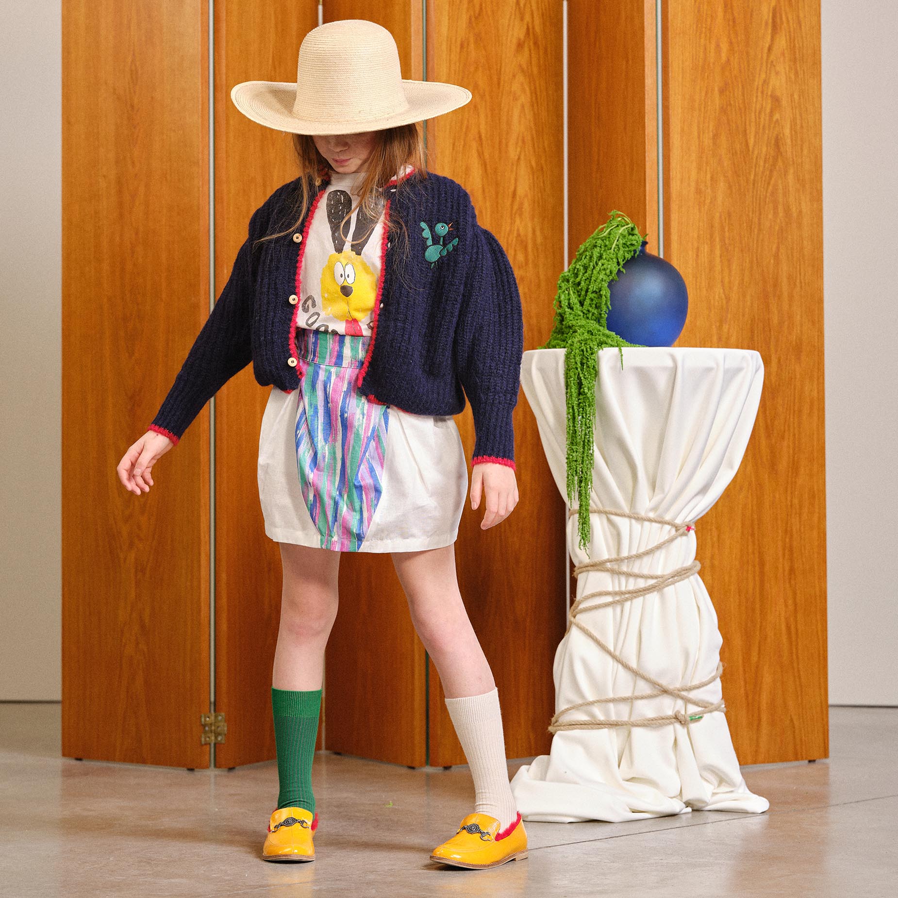 Boys & Girls White Dog Print Cotton T-Shirt