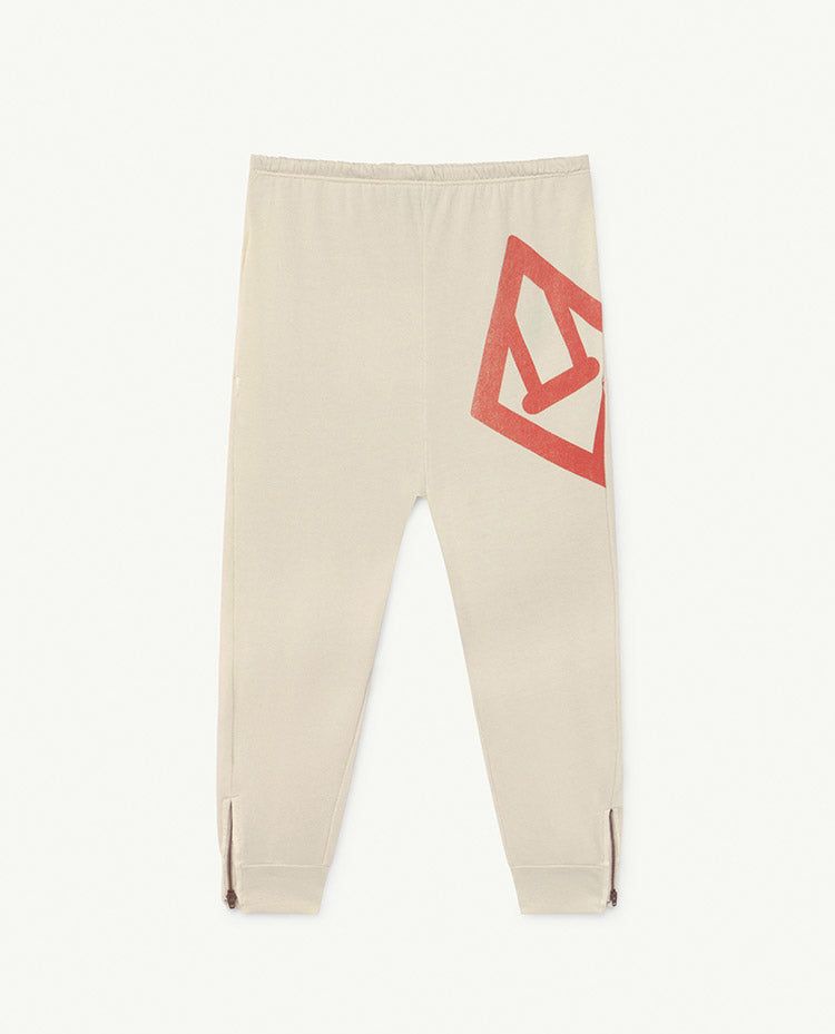 Boys & Girls White Logo Cotton Trousers