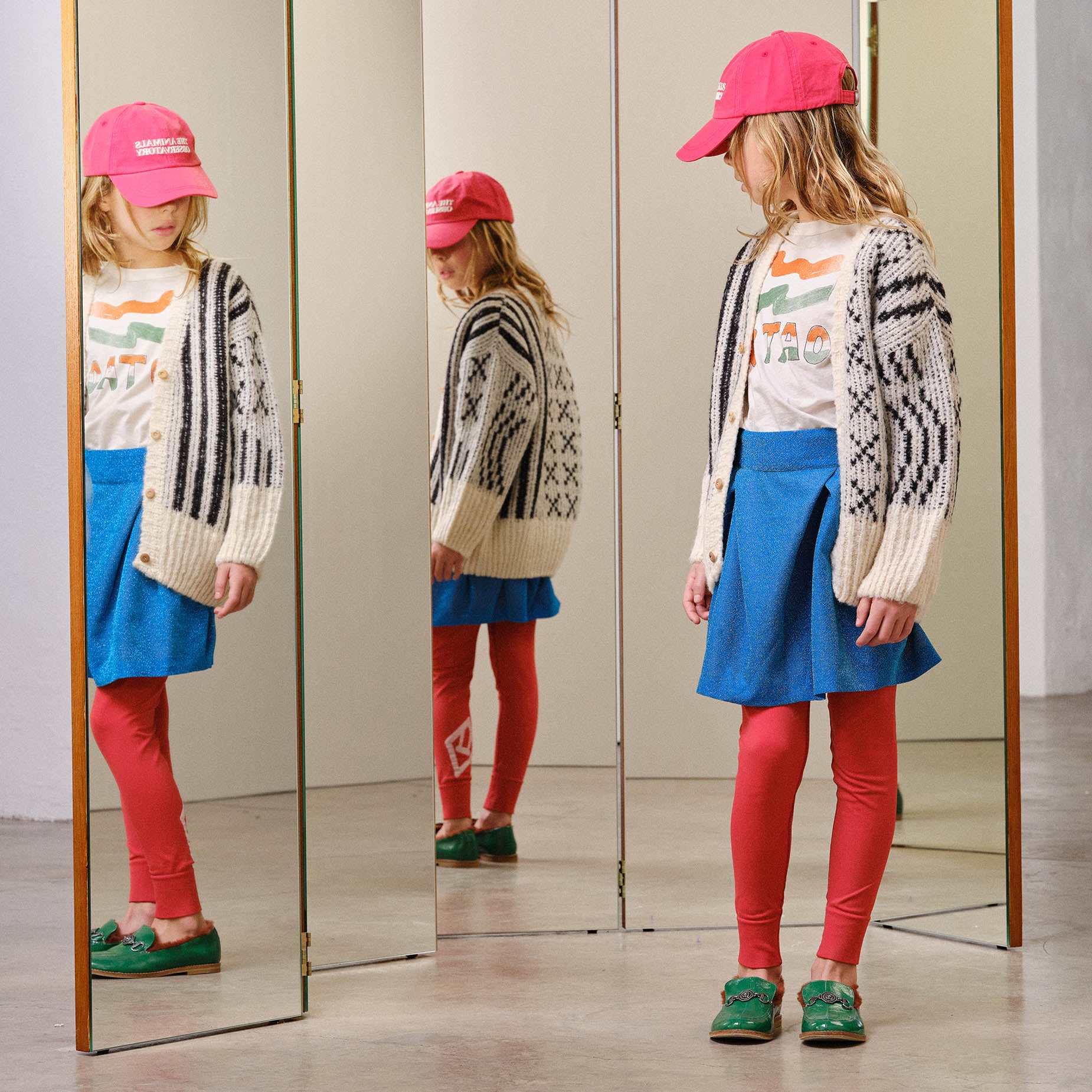 Boys & Girls Red Logo Cotton Cap