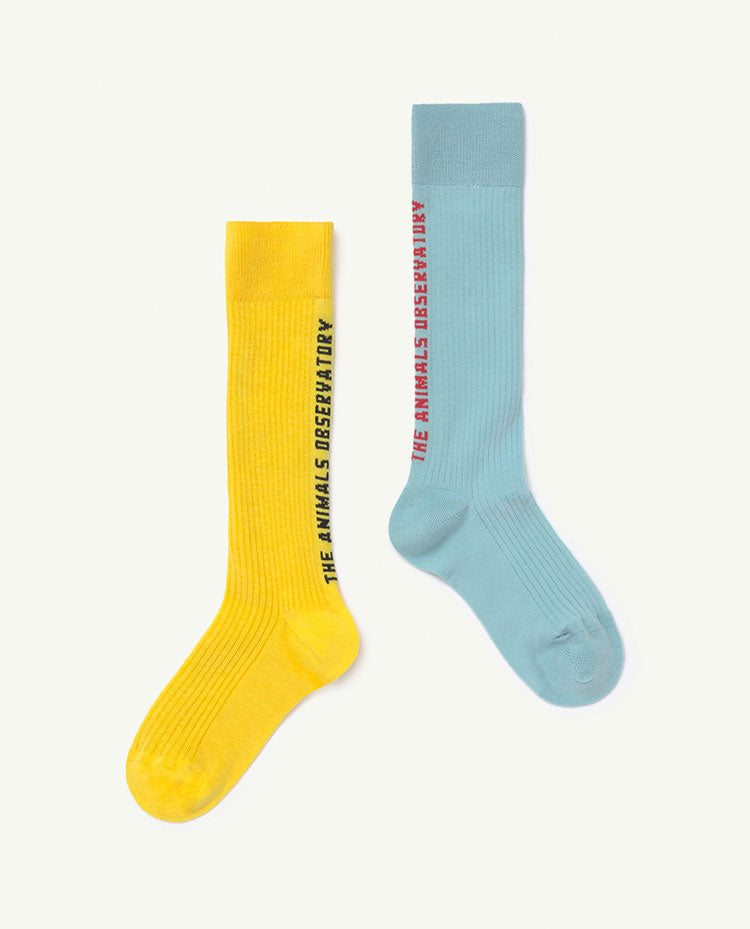 Boys & Girls Soft Blue Logo Socks