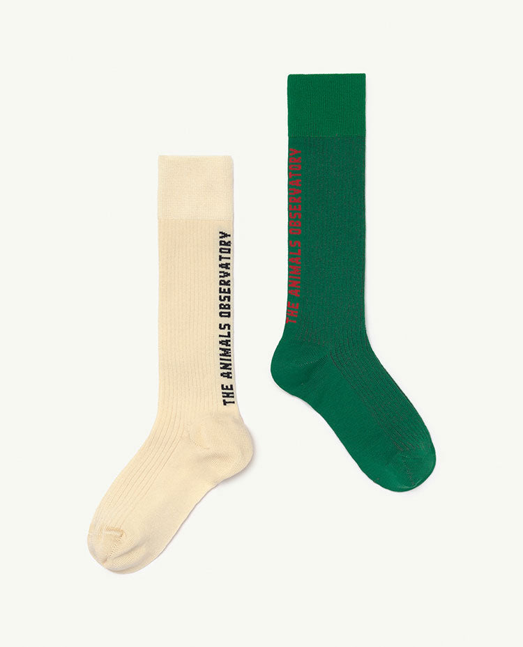 Boys & Girls Soft Green Logo Socks