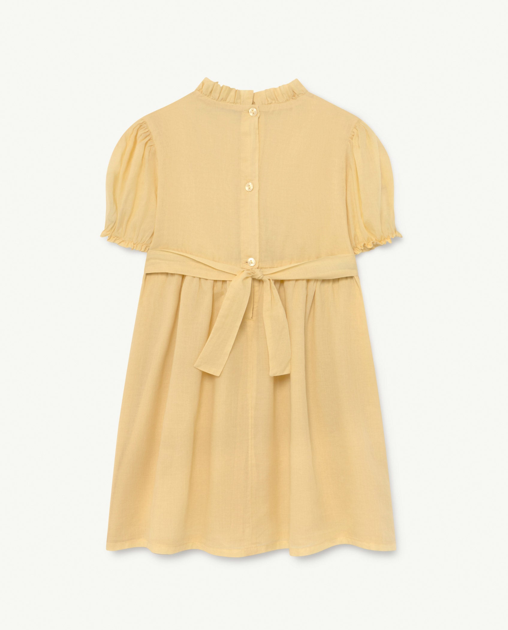 Girls Yellow Logo Cotton Dress