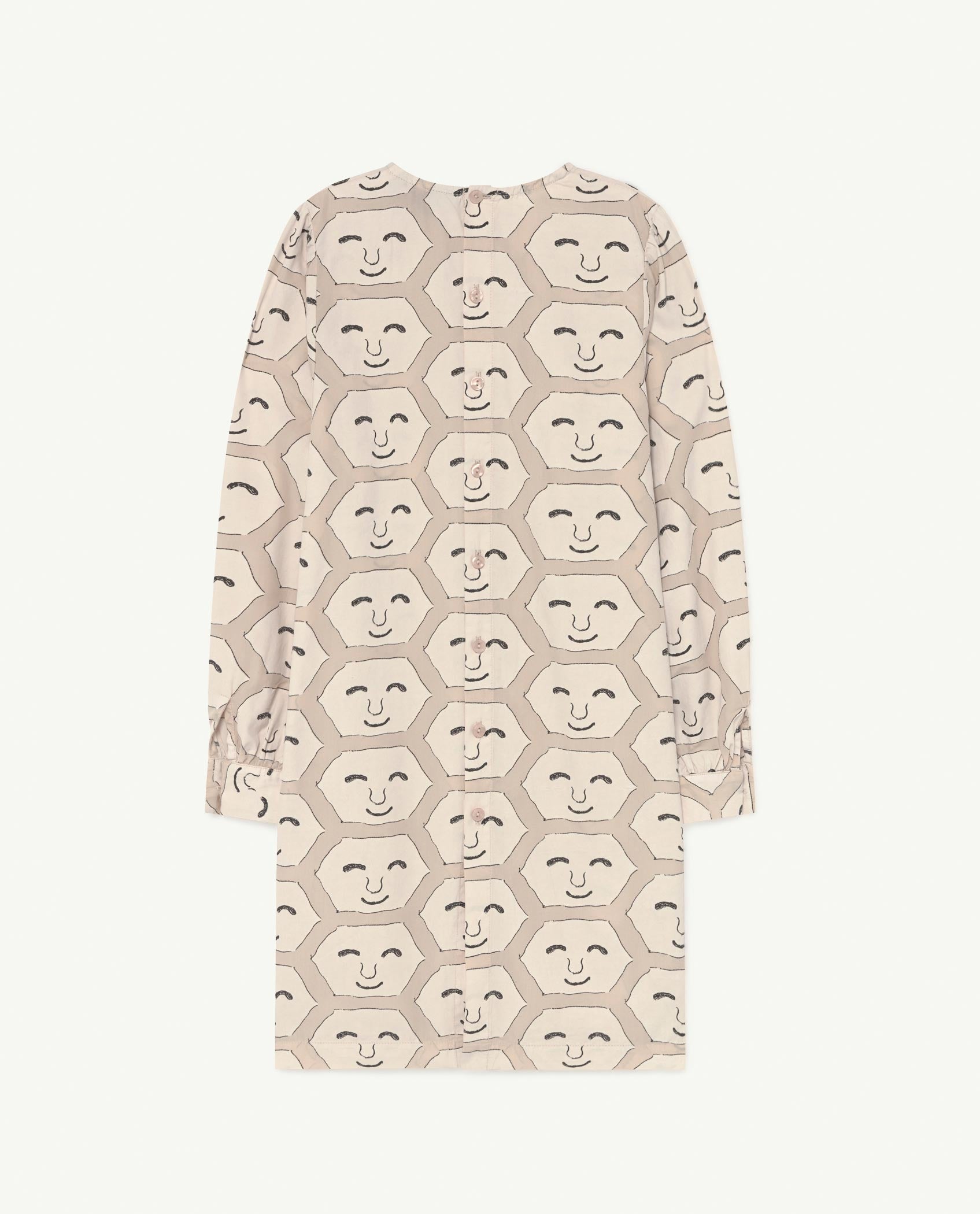 Girls Pink Face Cotton Dress