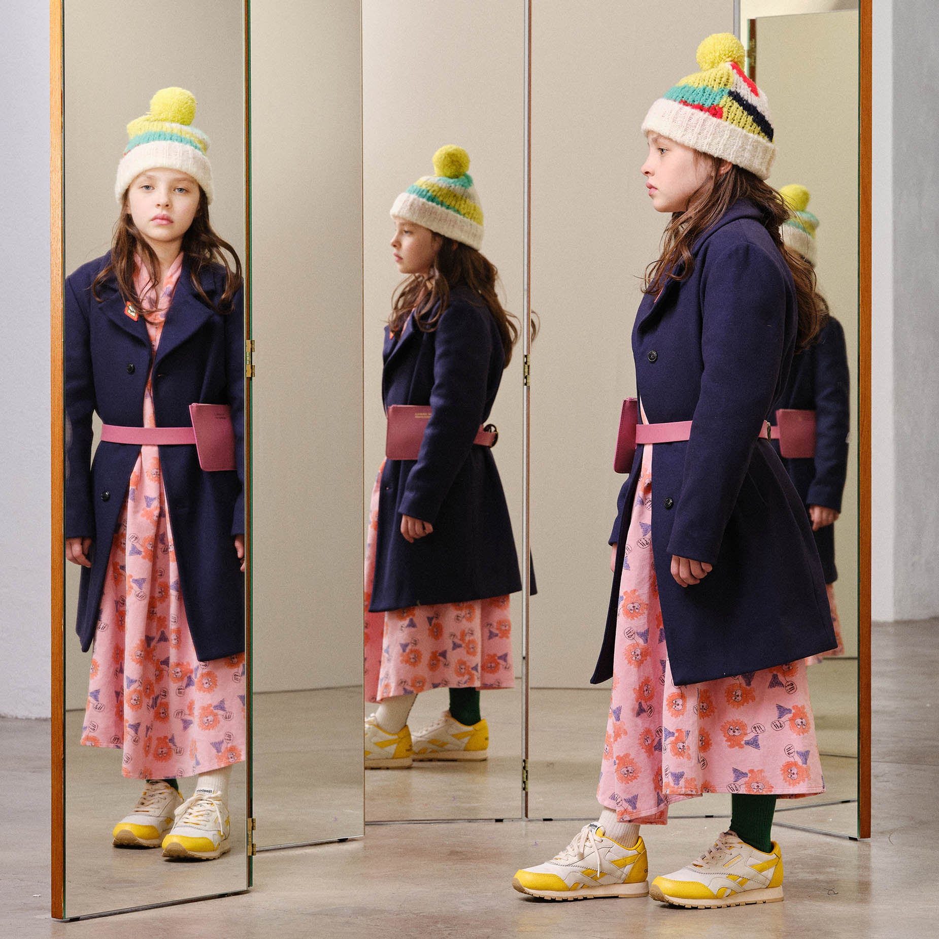 Boys & Girls Pink Leather Belt