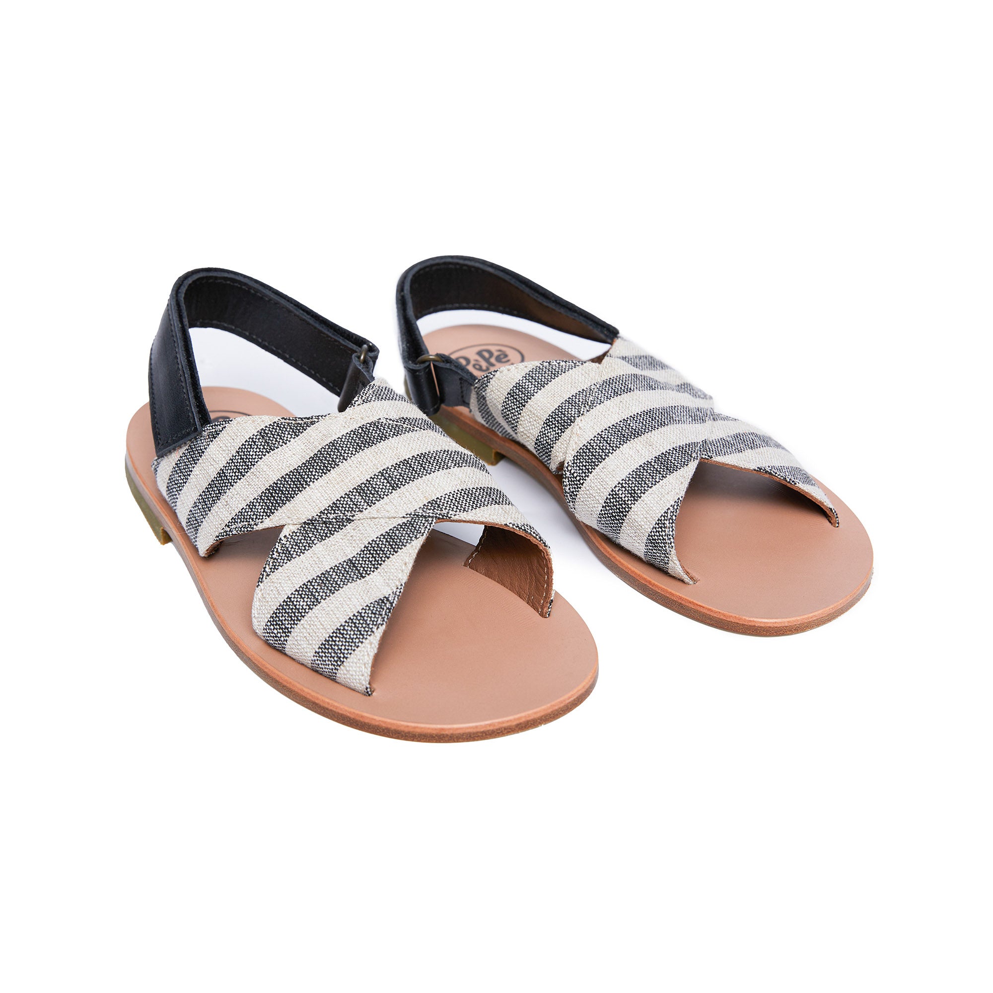 Boys & Girls Black Stripes Sandals