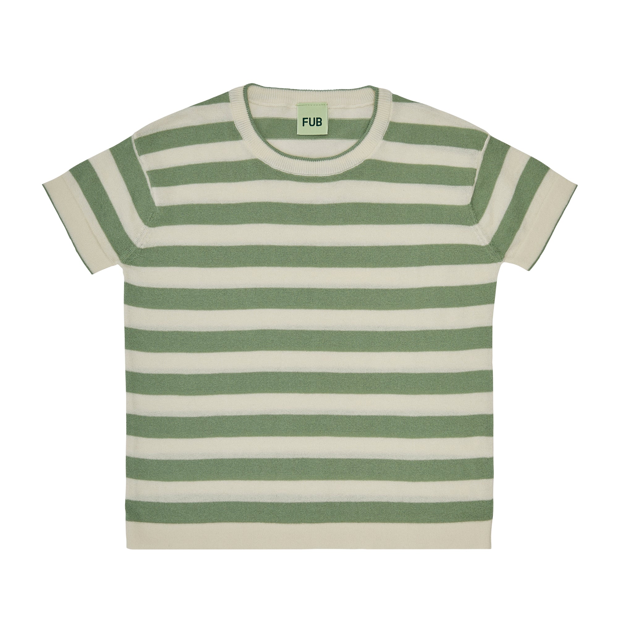 Boys & Girls Green Stripes Cotton T-Shirt