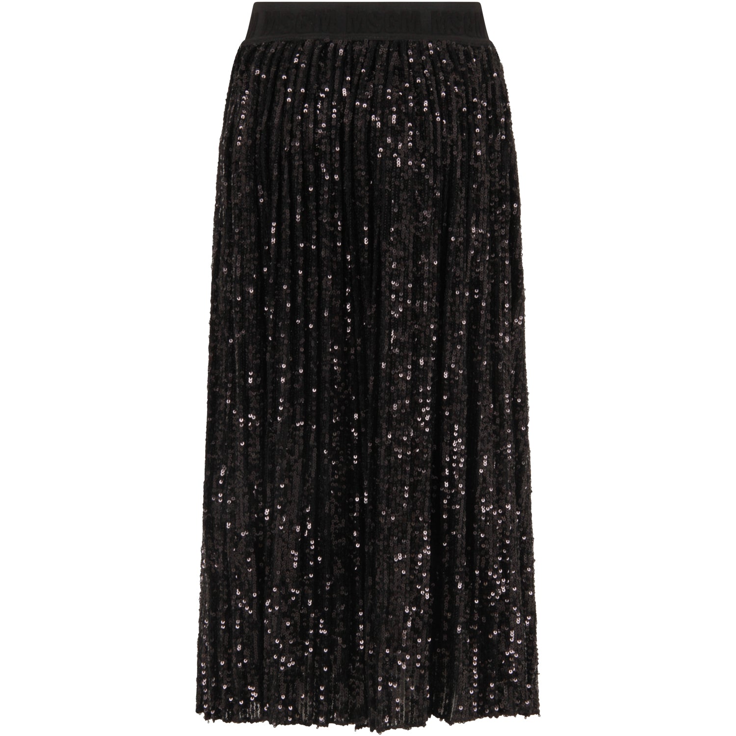 Girls Black Maxi Pailettes Skirt