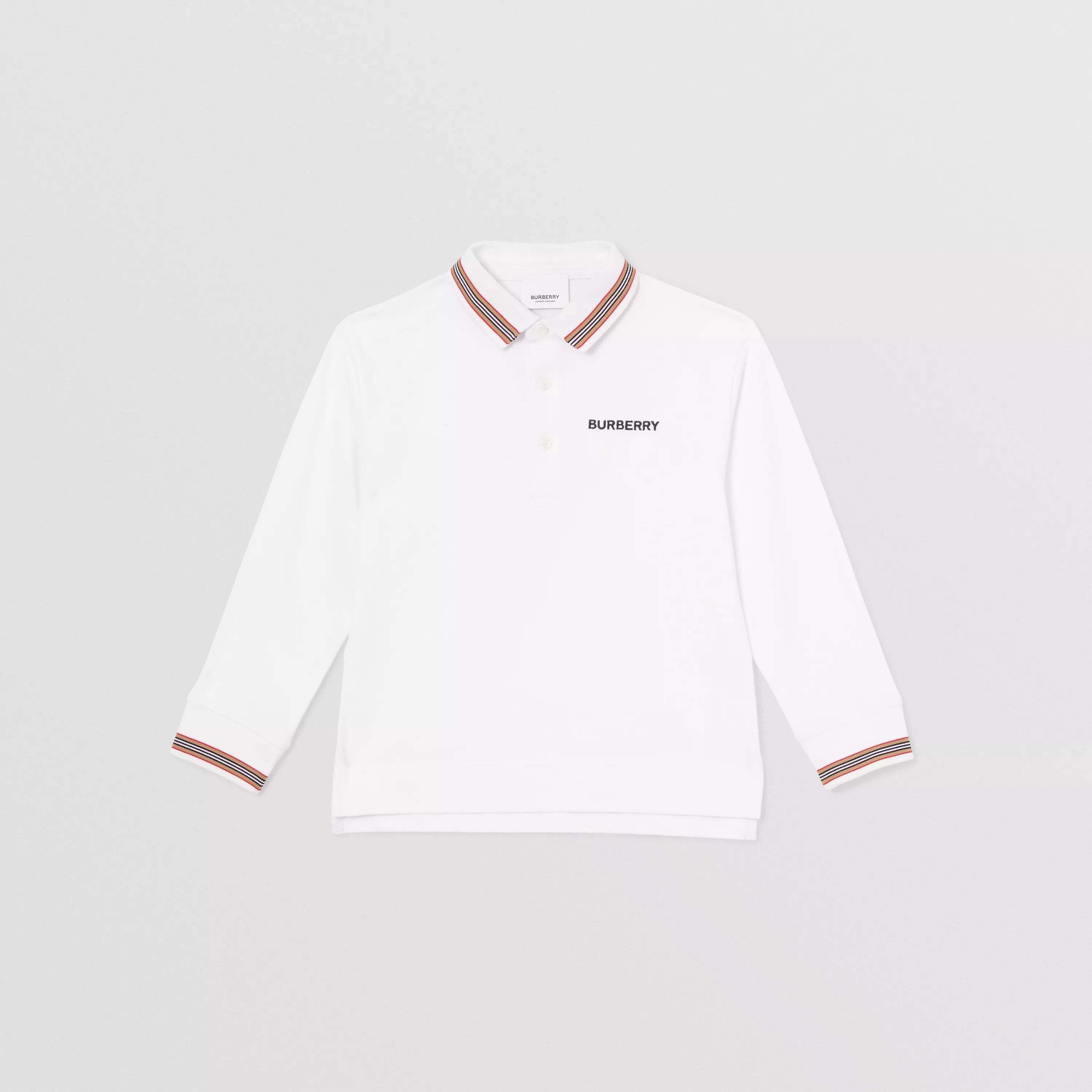 Boys White Logo Polo Shirt